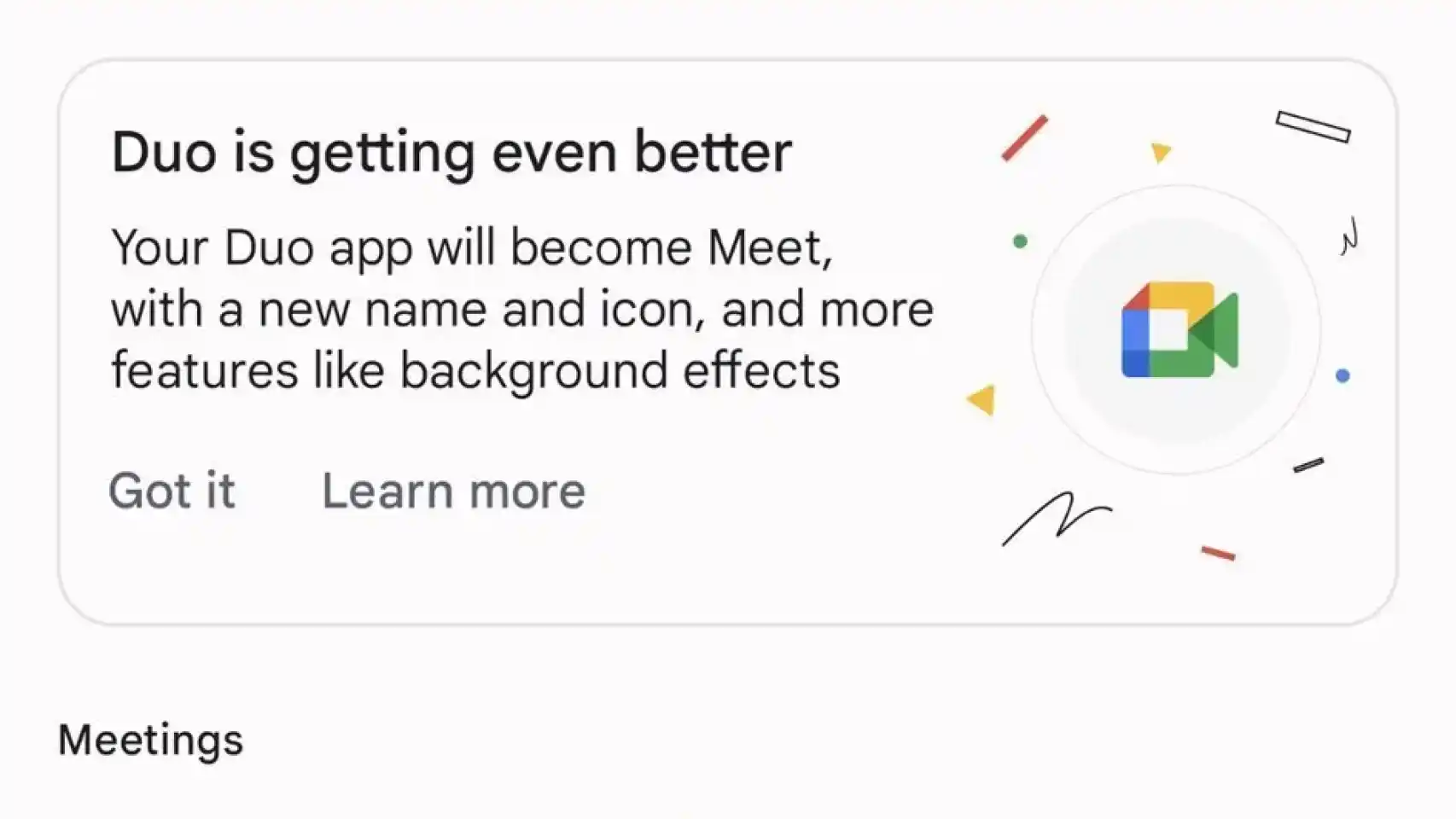 Nuevas funciones de la fusión entre Google Duo y Meet. (foto: Google)