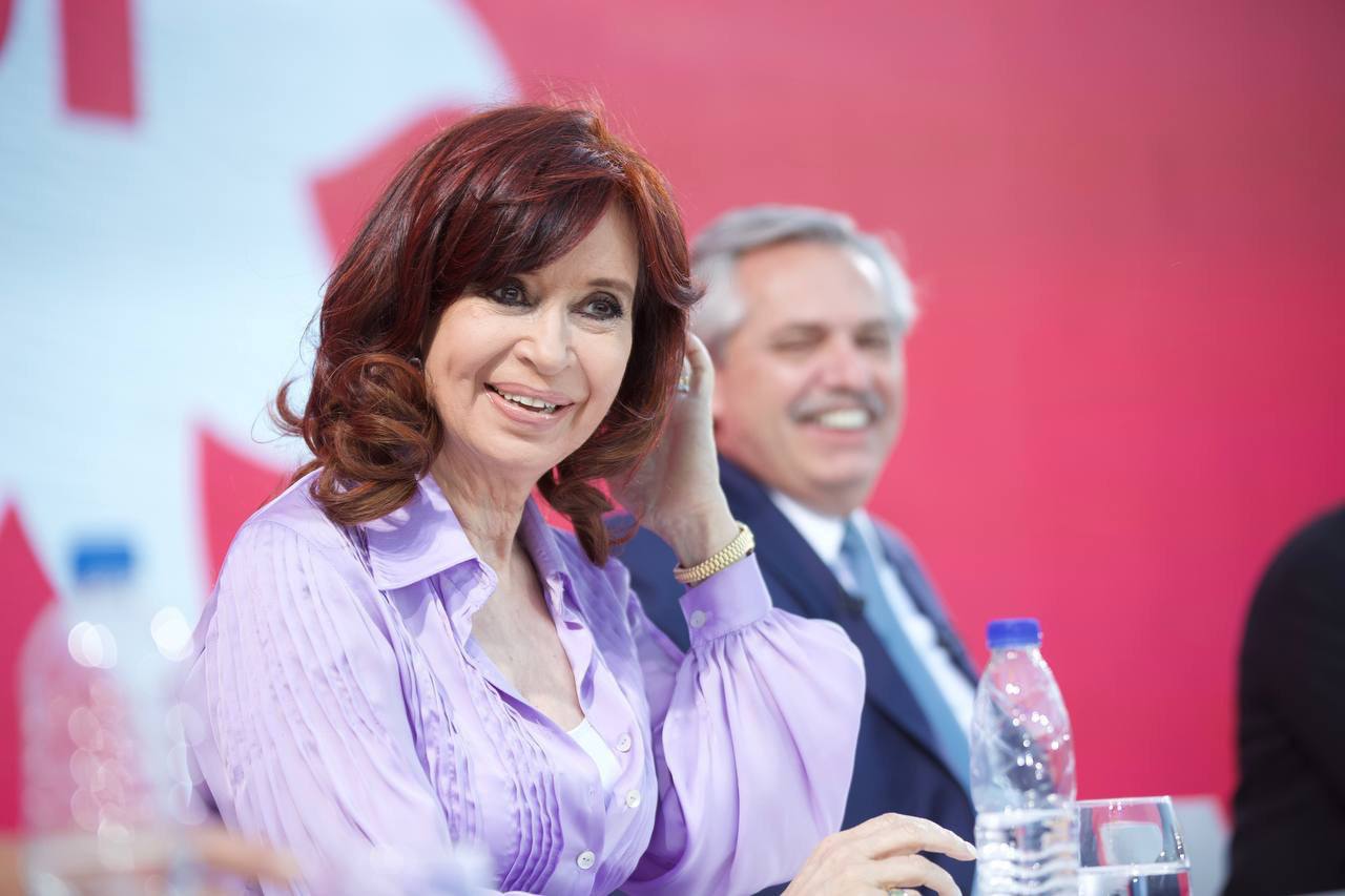 Cristina Kirchner en el cierre de campaña del Frente de Todos