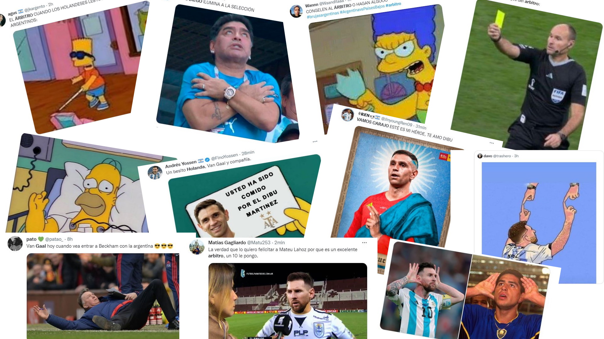 Los mejores memes del triunfo de Argentina ante Países Bajos: Messi en modo Riquelme ante Van Gaal, el árbitro español y Dibu Martínez, los destacados