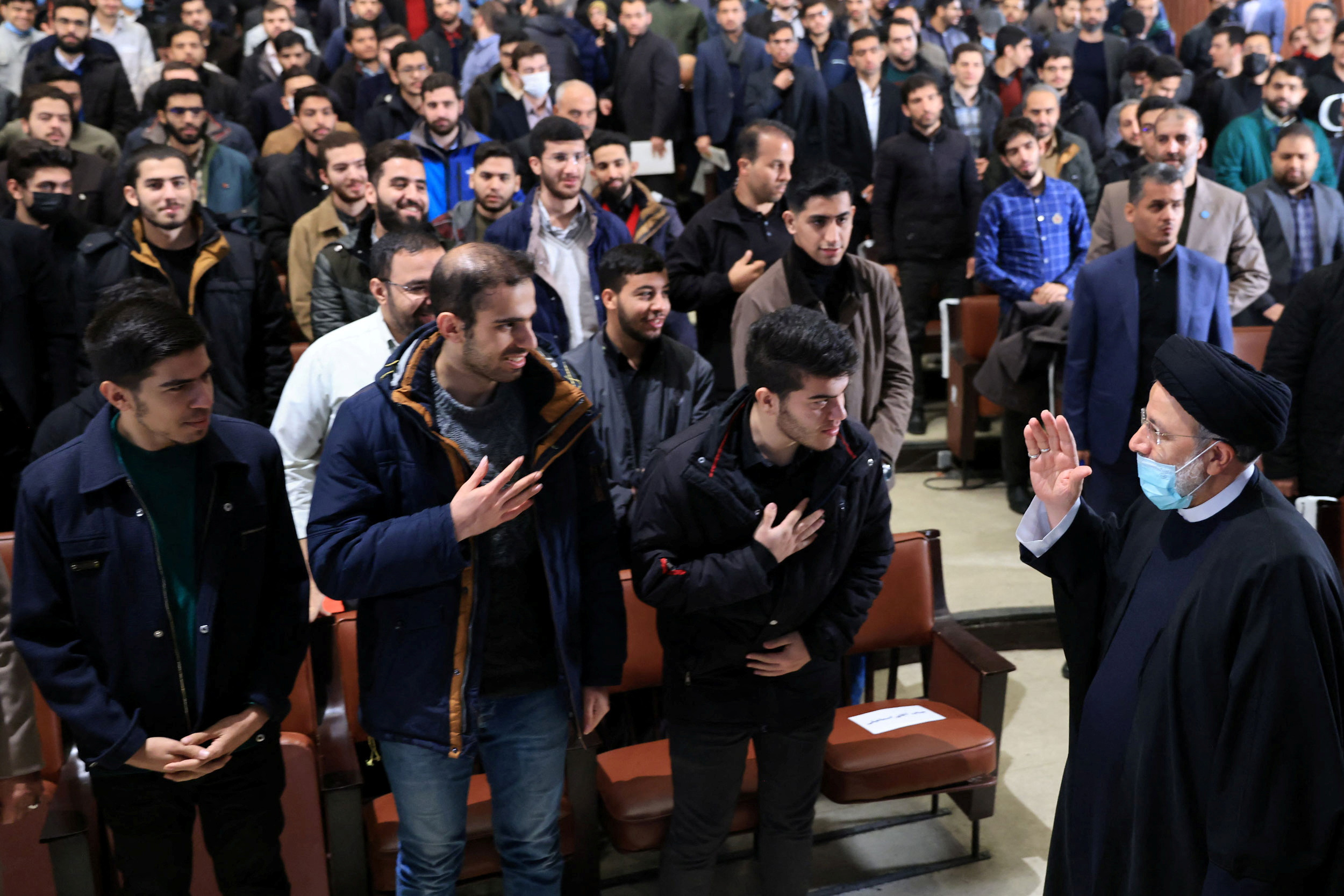 El presidente iraní Ebrahim Raisi durante una ceremonia del Día Nacional del Estudiante en la Universidad de Teherán en Teherán, Irán, 7 de diciembre de 2022. Página web presidencial/WANA (Agencia de Noticias de Asia Occidental)/Handout via REUTERS/Archivo