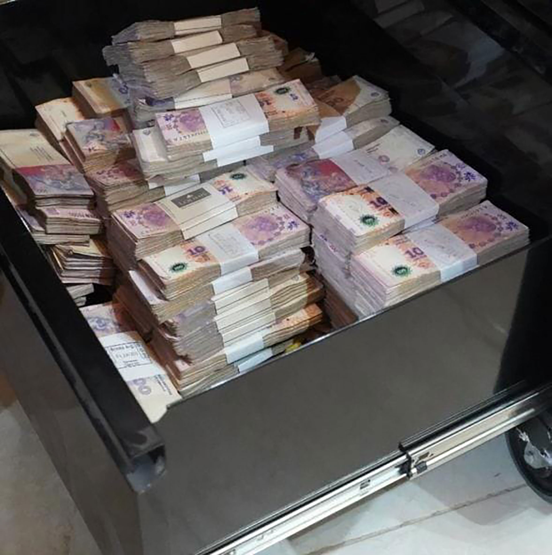 Los seis millones de pesos encontrados en la casa de los Sena