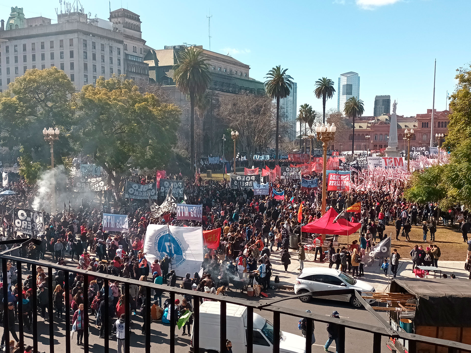 Movimientos sociales y de Izquierda se movilizan contra el Gobierno. (Maximiliano Luna)