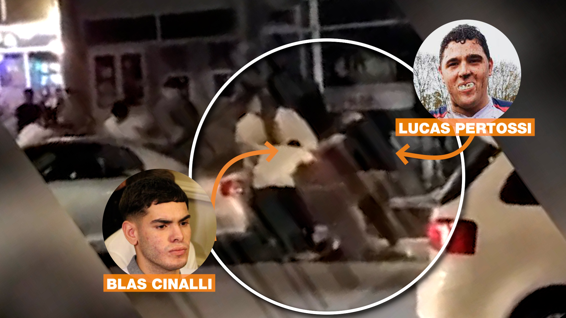 Blas Cinalli y Lucas Pertossi, identificados en medio del ataque