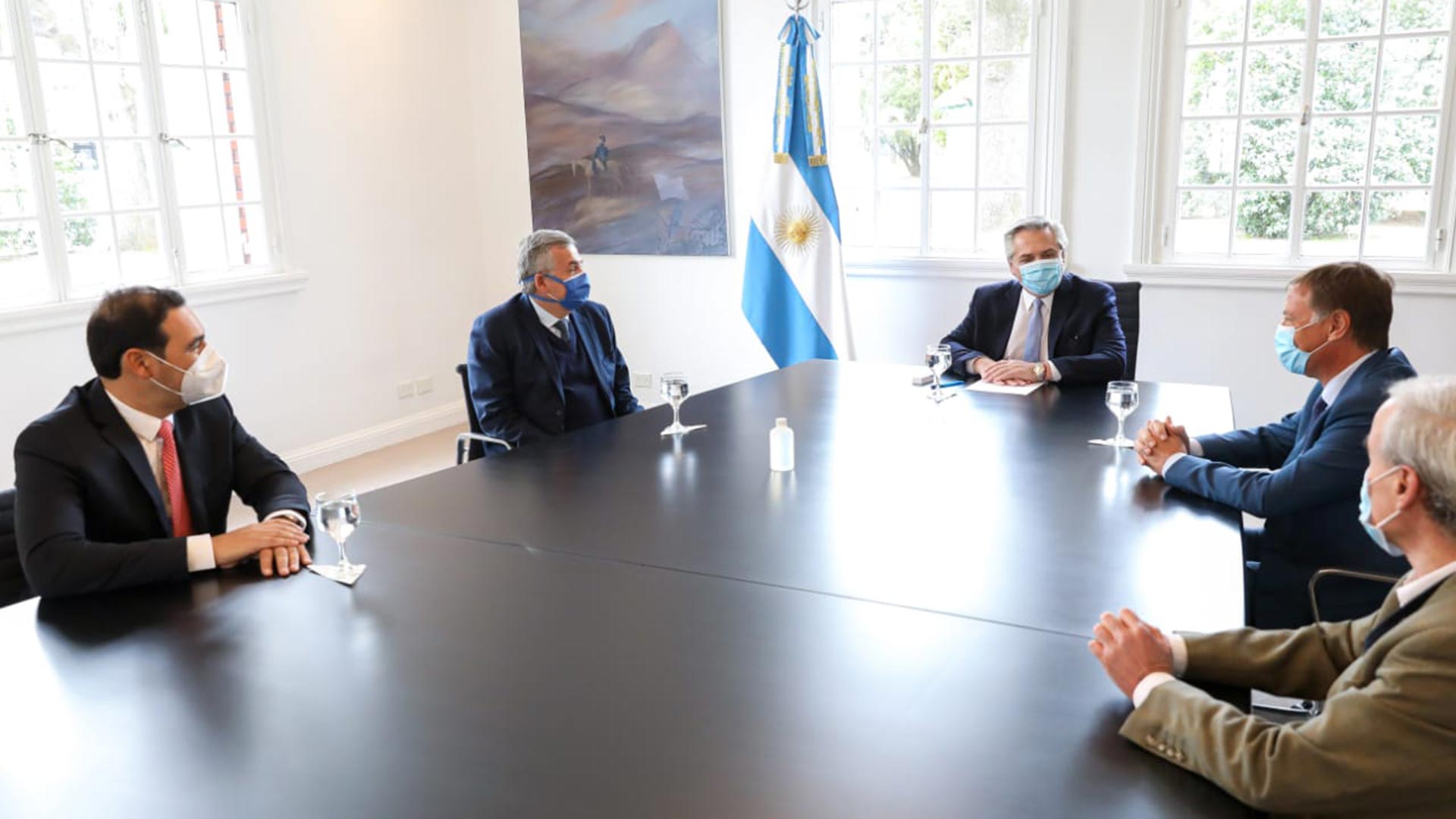 Alberto Fernández, en Olivos con los gobernadores de Juntos por el Cambio