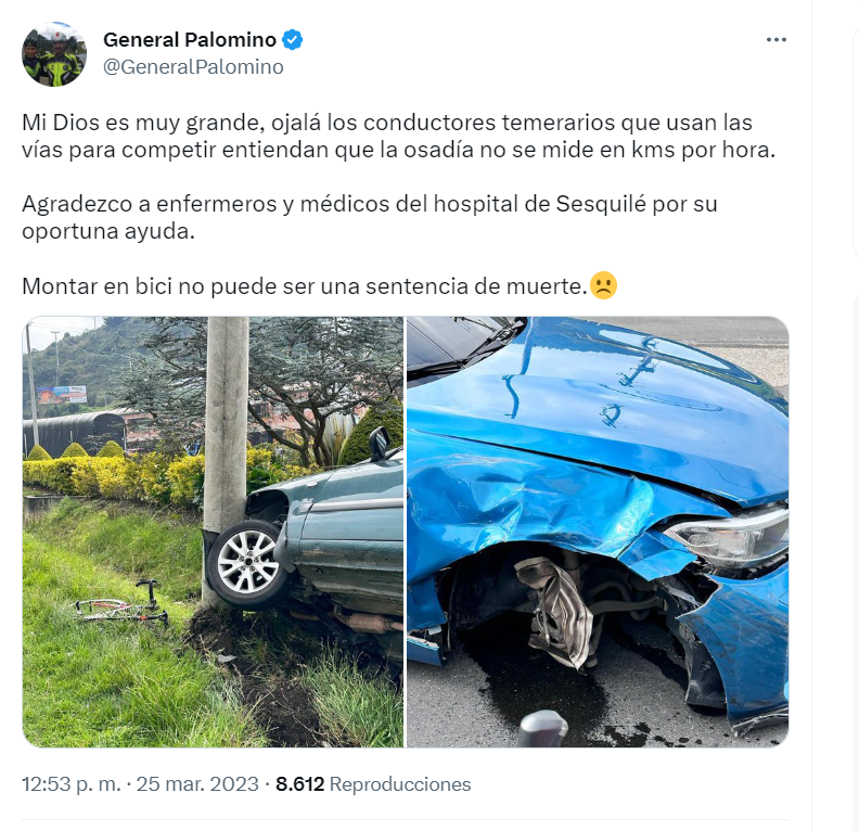 Accidente que sufrió Rodolfo Palomino en Sesquilé, Cundinamarca