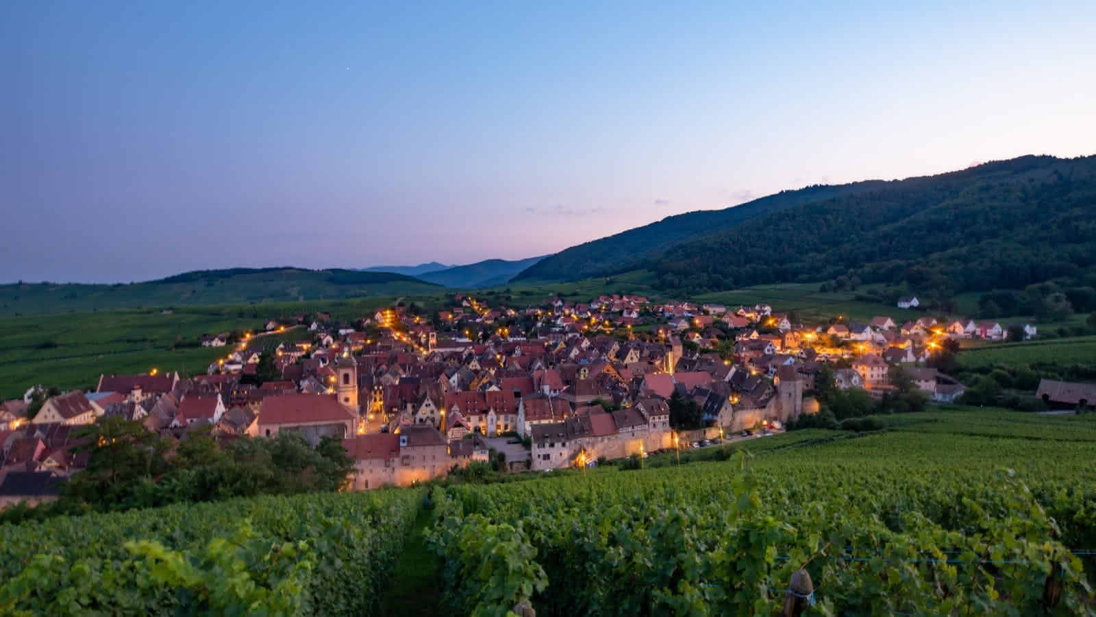 Es un certero viaje en el tiempo que transporta al siglo XVI en donde este pueblo fortificado situado a unos diez kilómetros de Colmar (Oficina de Turismo de Alsacia)
