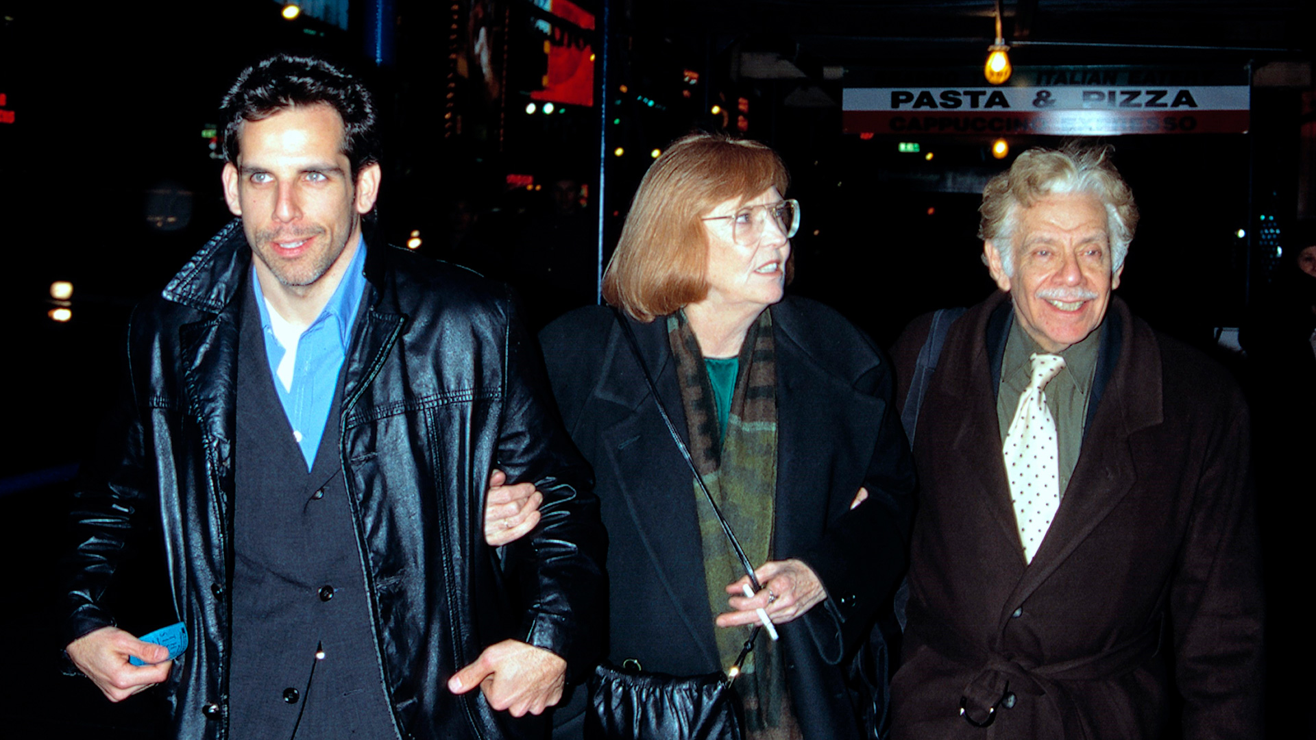 Ben Stiller con sus padres en Nueva York 