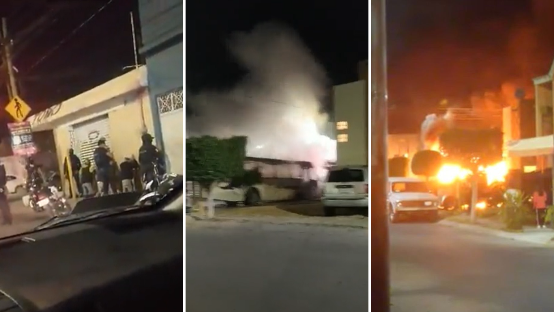 Varias tiendas de conveniencia y vehículos fueron incendiados durante la noche del 30 de enero. (Foto: Especial/Twitter/Guanajuato)