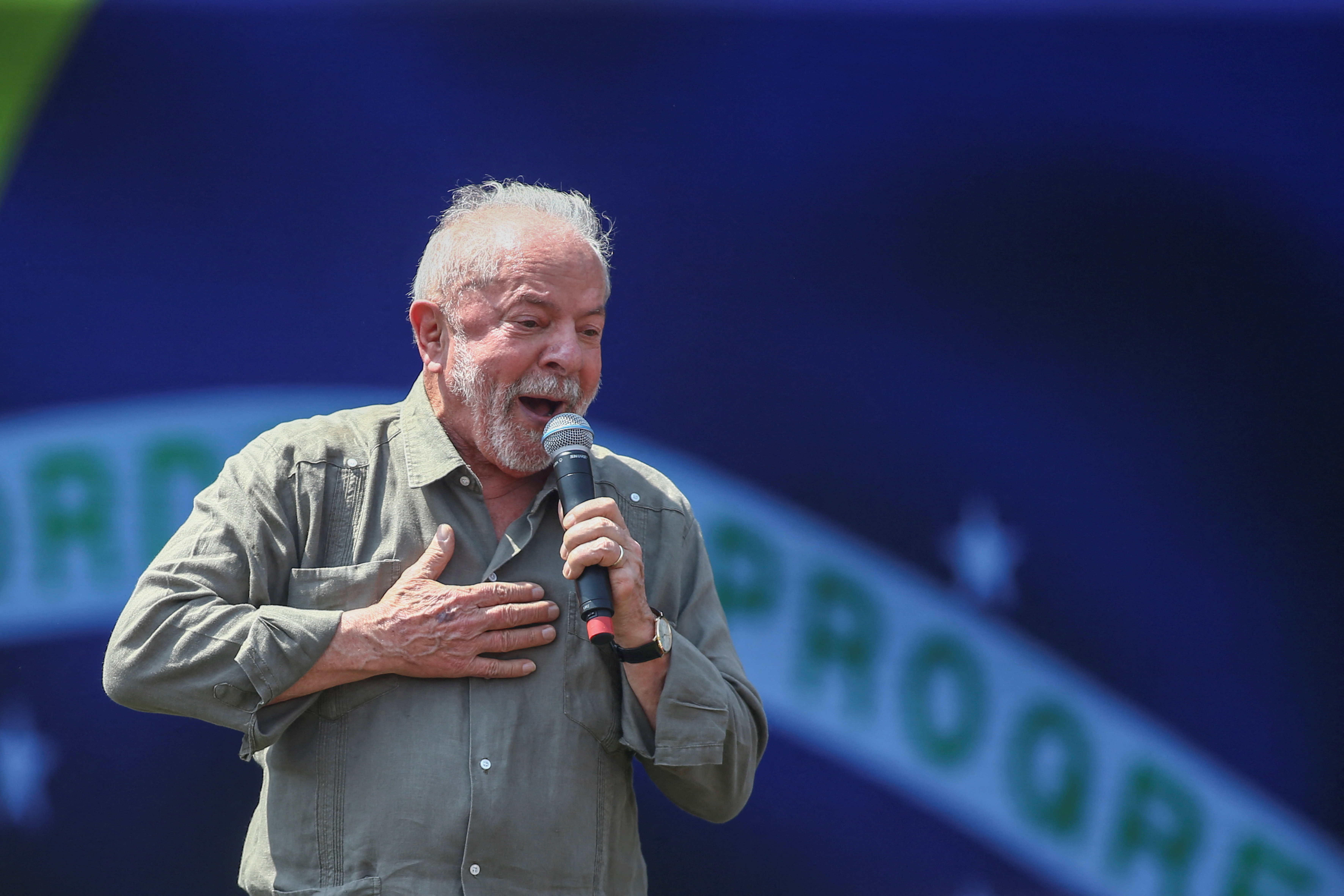 Workers' Party (PT) presidential candidate Luiz Inacio Lula da Silva