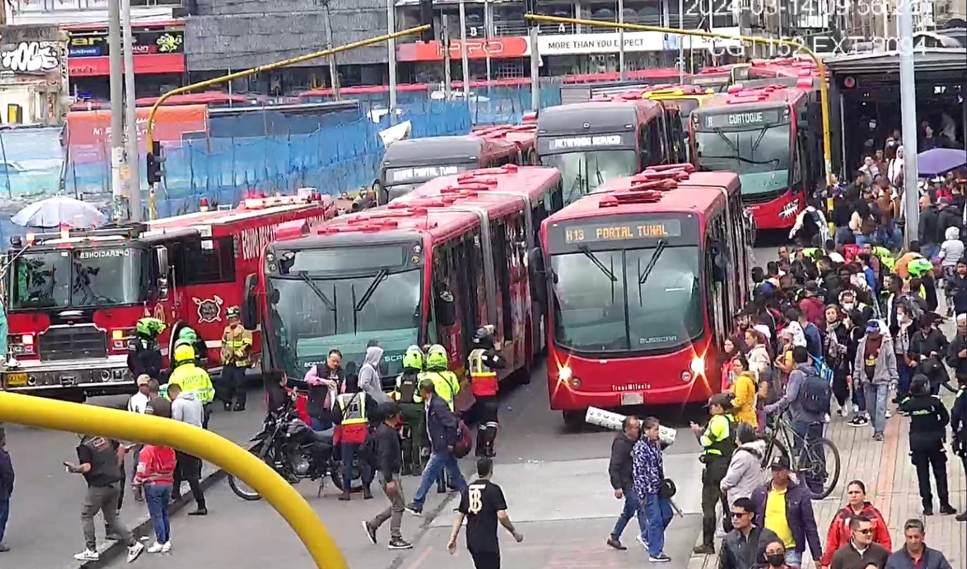 Una mujer murió tras ser arrollada por un bus de Transmilenio cerca a la  estación avenida Jiménez - Infobae