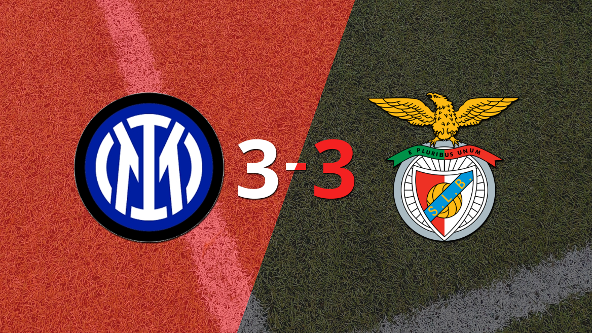 Inter empató con Benfica y pasó a Semifinales