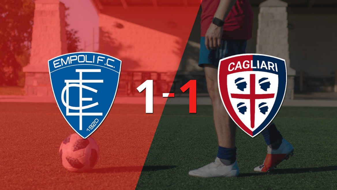 Reparto de puntos en el empate a uno entre Empoli y Cagliari