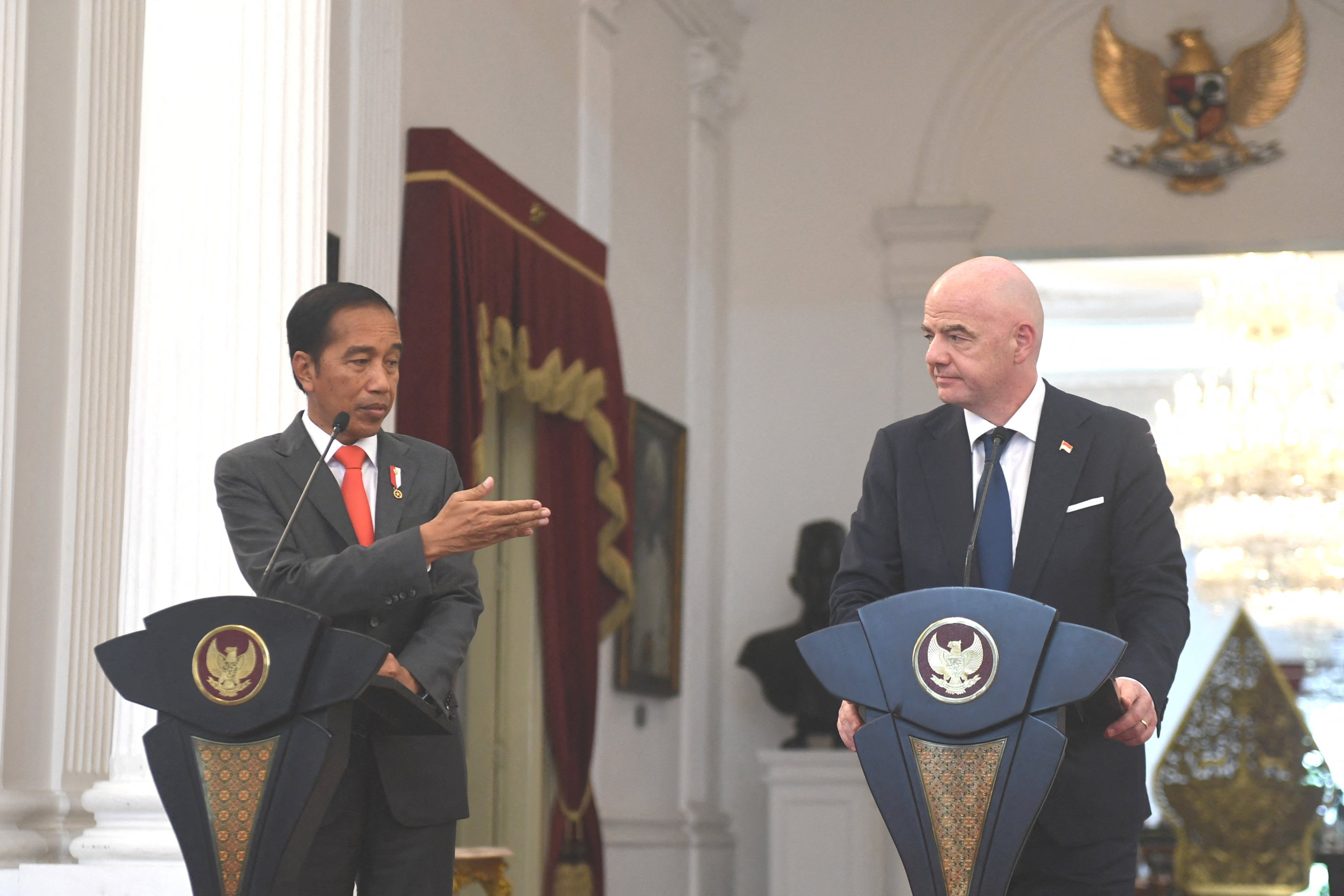 El presidente de Indonesia se reunió con Gianni Infantino (Reuters)