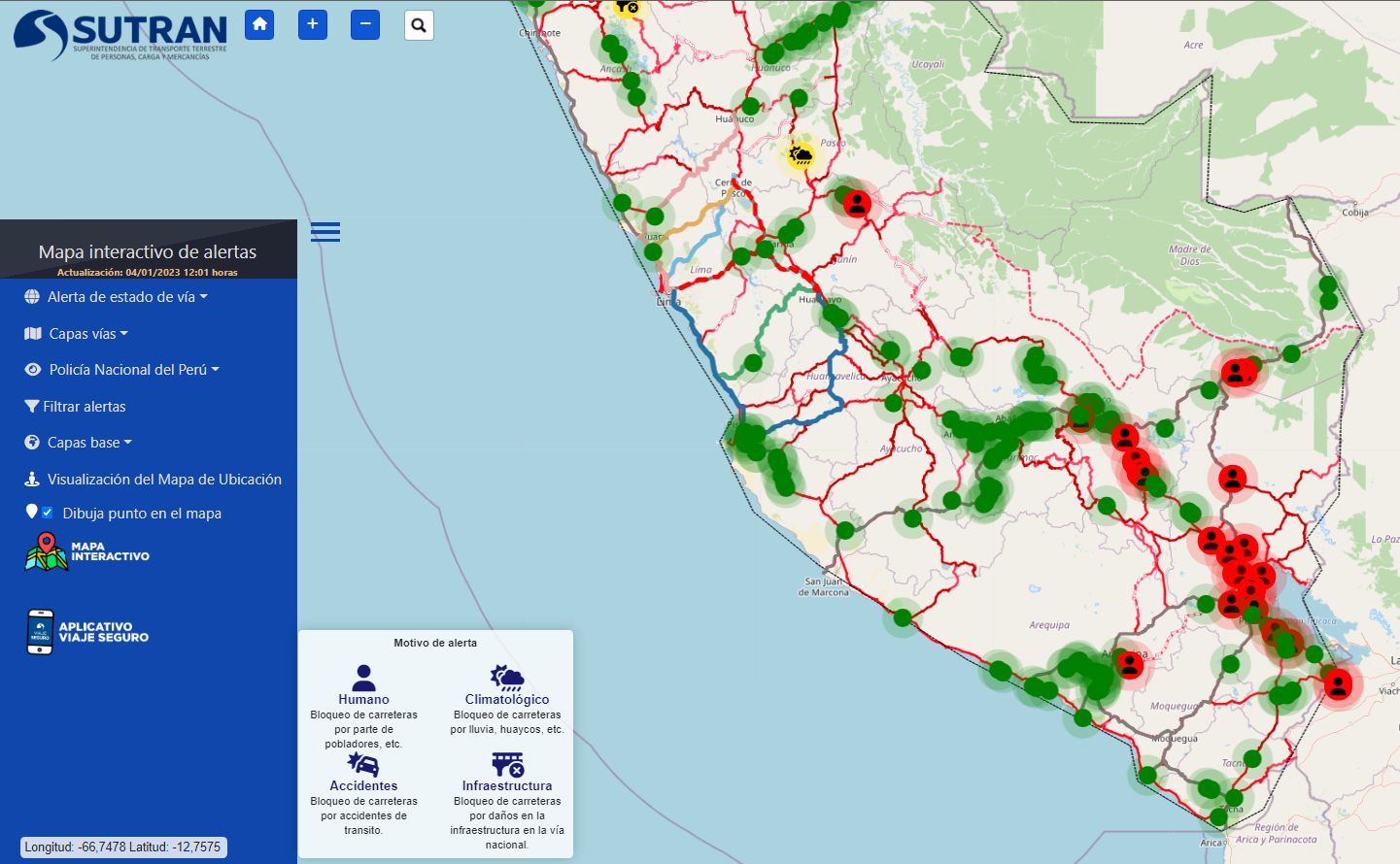 Carreteras y vías bloqueadas por paro nacional en Perú. Mayoría de restricciones están en las regiones del sur del Perú