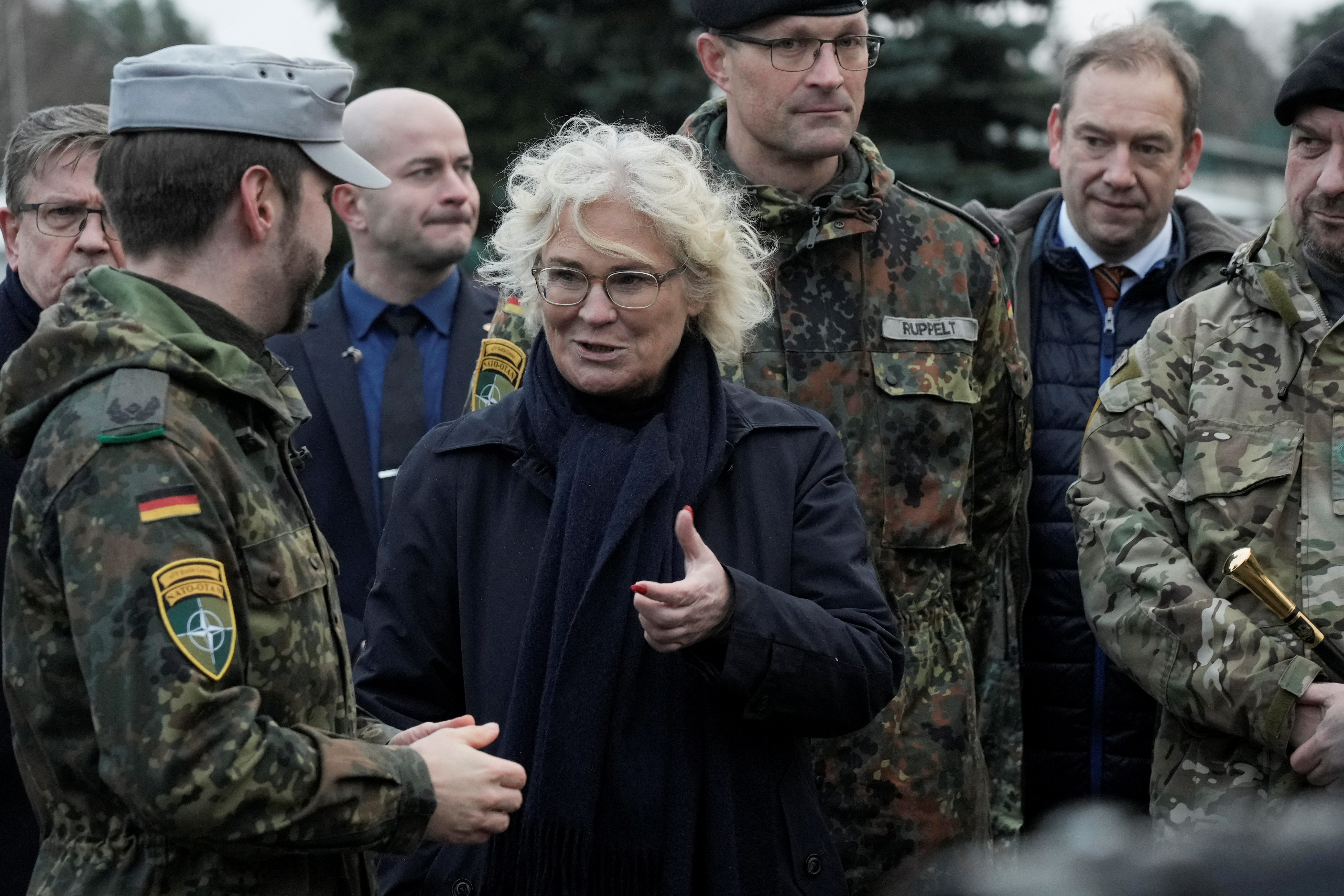 La ministra de Defensa alemana, Christine Lambrecht (REUTERS/Ints Kalnins)