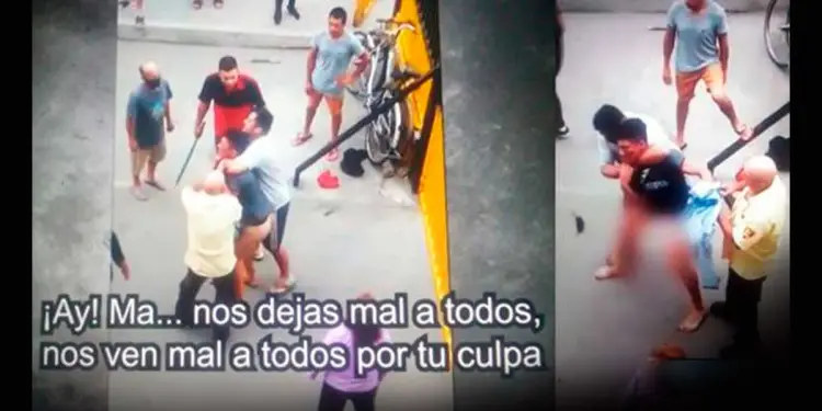 Venezolano golpea su compatriota y lo recrimina en Los Olivos. Foto: difusión.