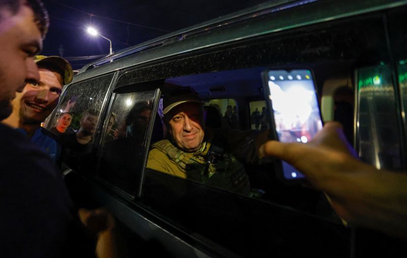 Prigozhin al retirarse de Rostov del Don (REUTERS/Alexander Ermochenko)