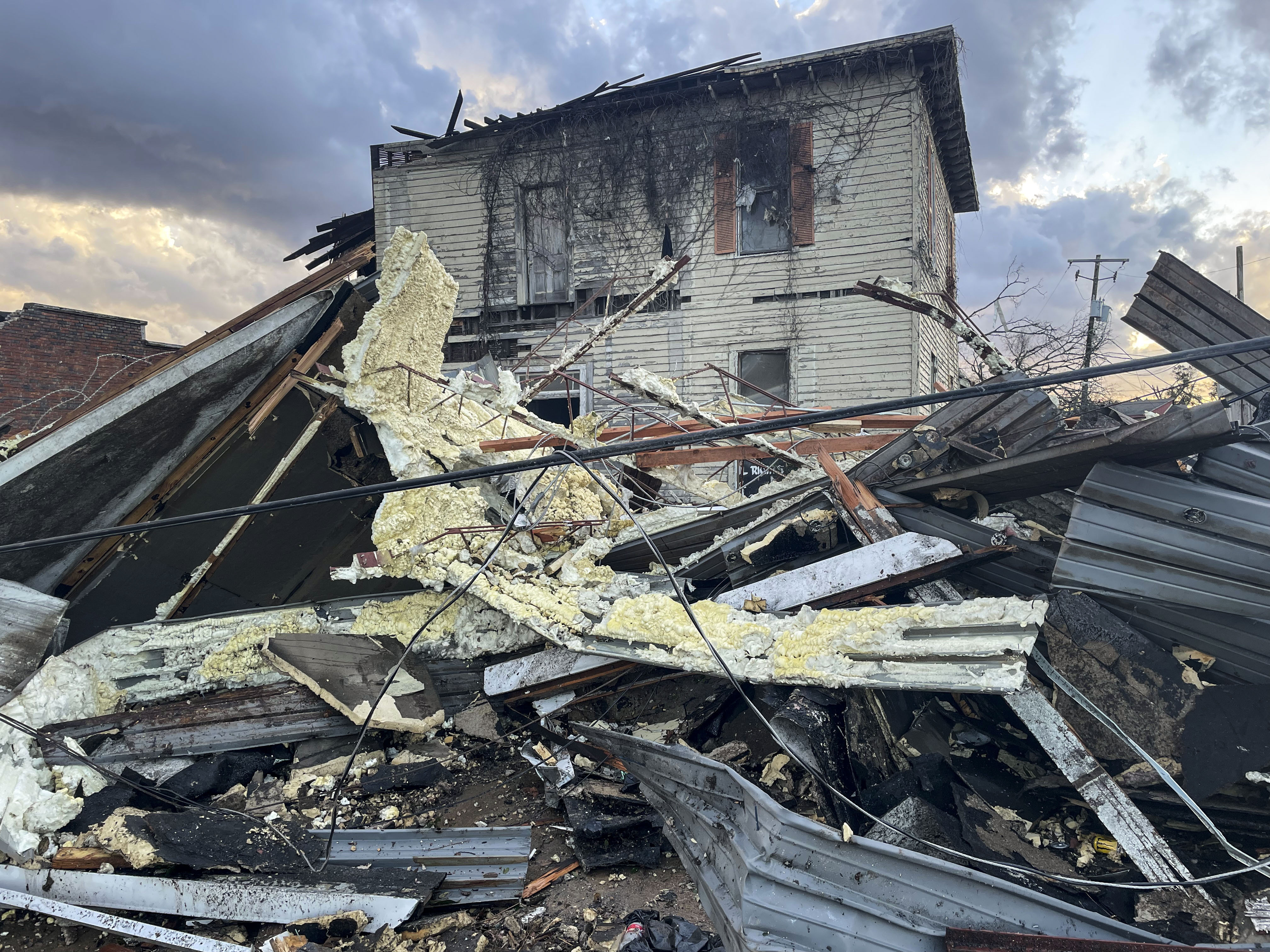 Una casa destruida en Selma