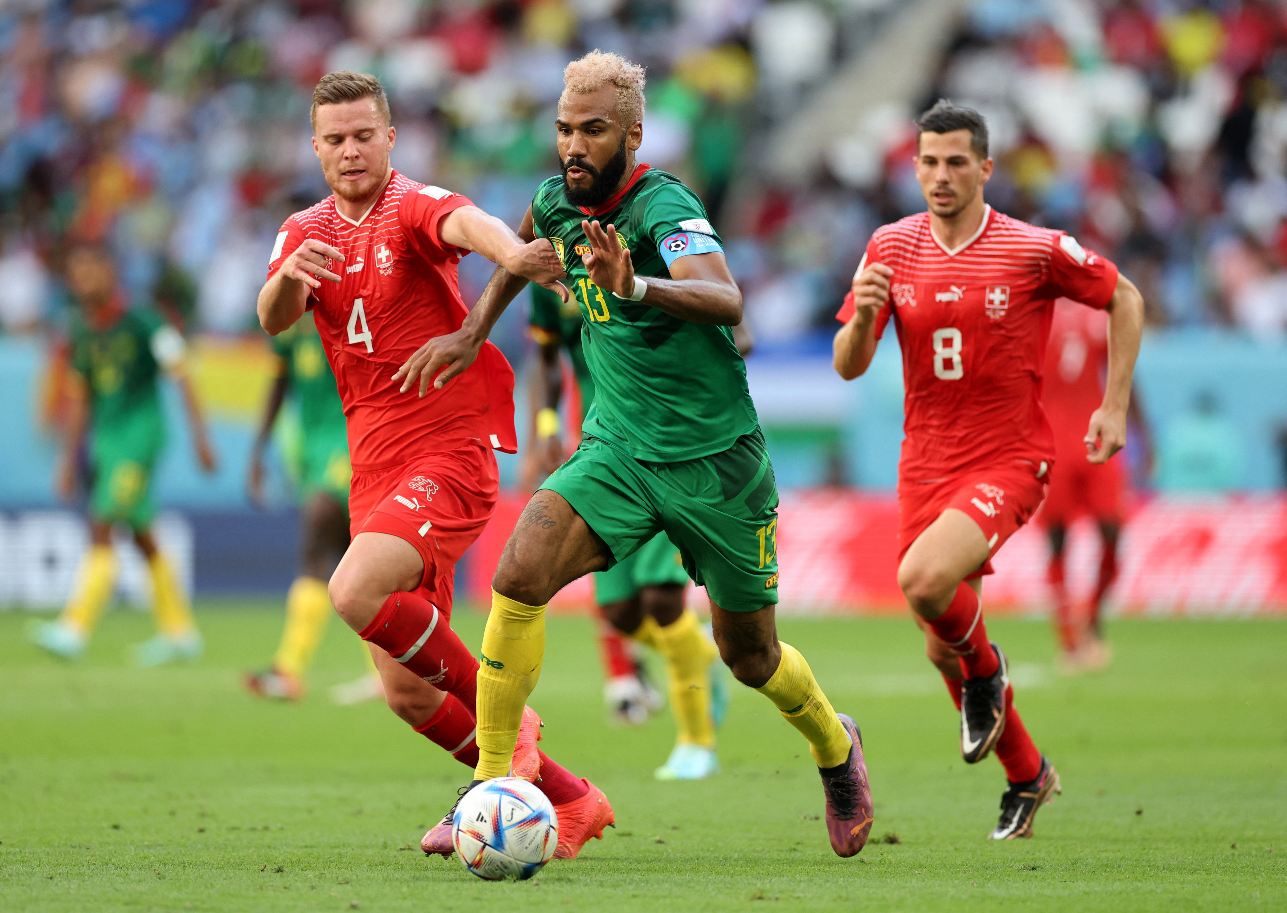 Empate sin goles en el primer tiempo entre Suiza y Camerún REUTERS/Carl Recine