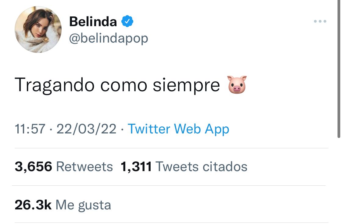 Del “Ganando” al “Tragando, como siempre”: así cambió Belinda su icónica  frase - Infobae