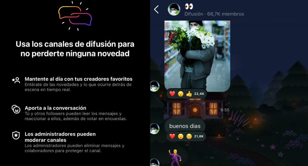 Unirse a un canal de difusión en Instagram