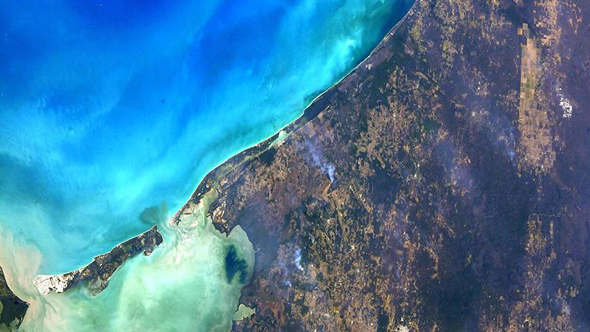 Imagen satelital del Golfo de México 