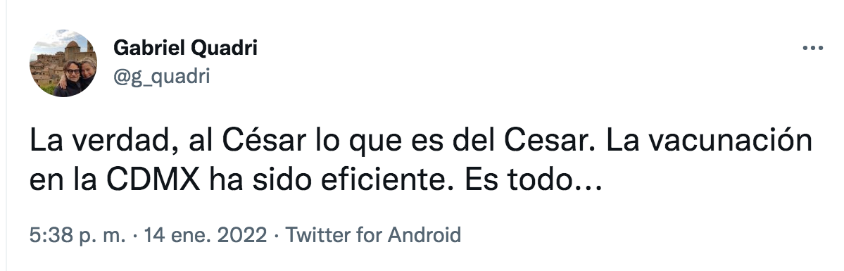 El diputado celebró la decisión de Claudia Sheinbaum (Foto: Twitter/@g_quadri)