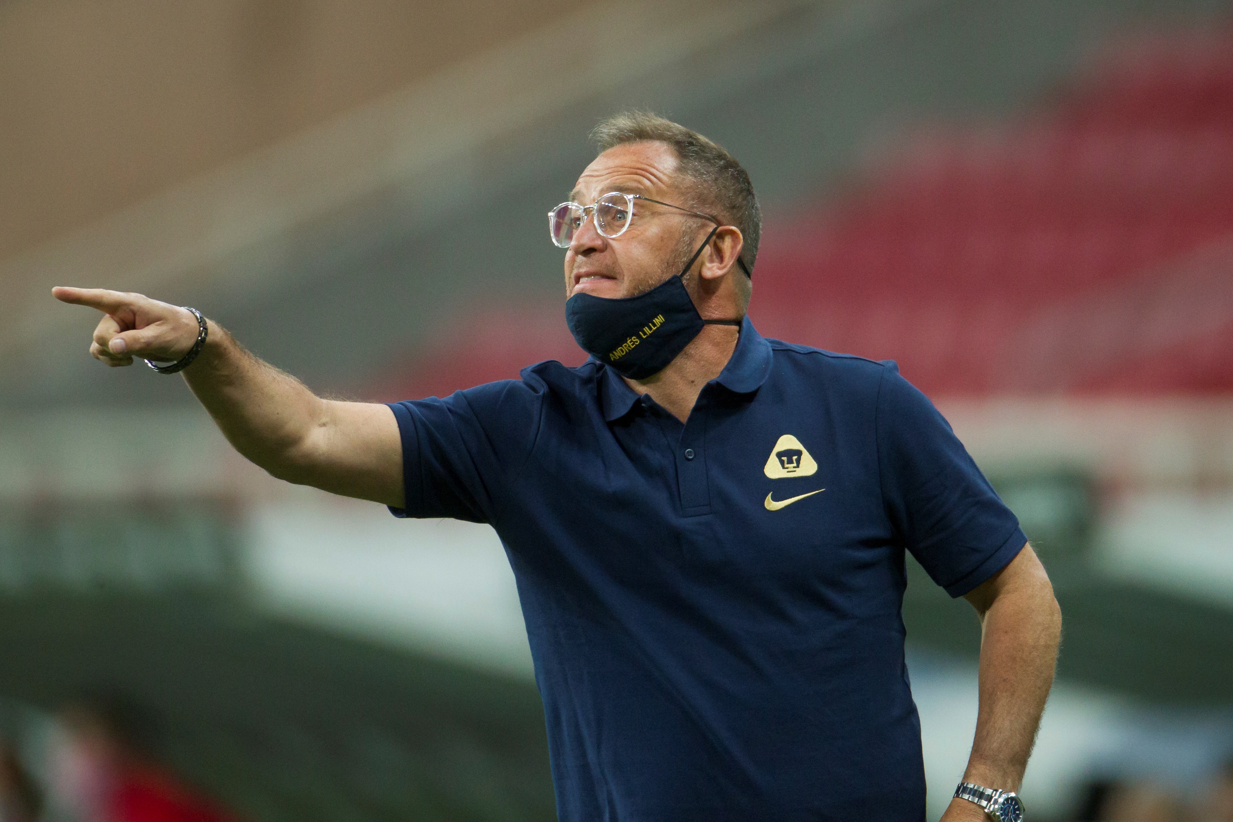 As coach of the UNAM Pumas first team, Andrés Lillini has managed to play in league finals and Concachampions without having obtained the crown (Photo: Francisco Guasco/EFE)