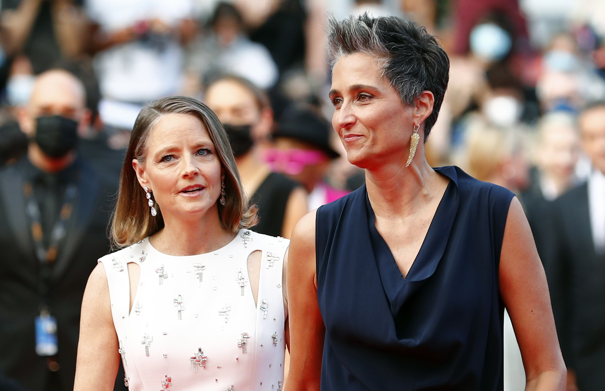 Jodie Foster y su esposa Alexandra Hedison en Cannes (Reuters)