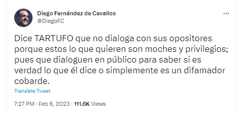Fernández de Cevallos retó a López Obrador. (Twitter)