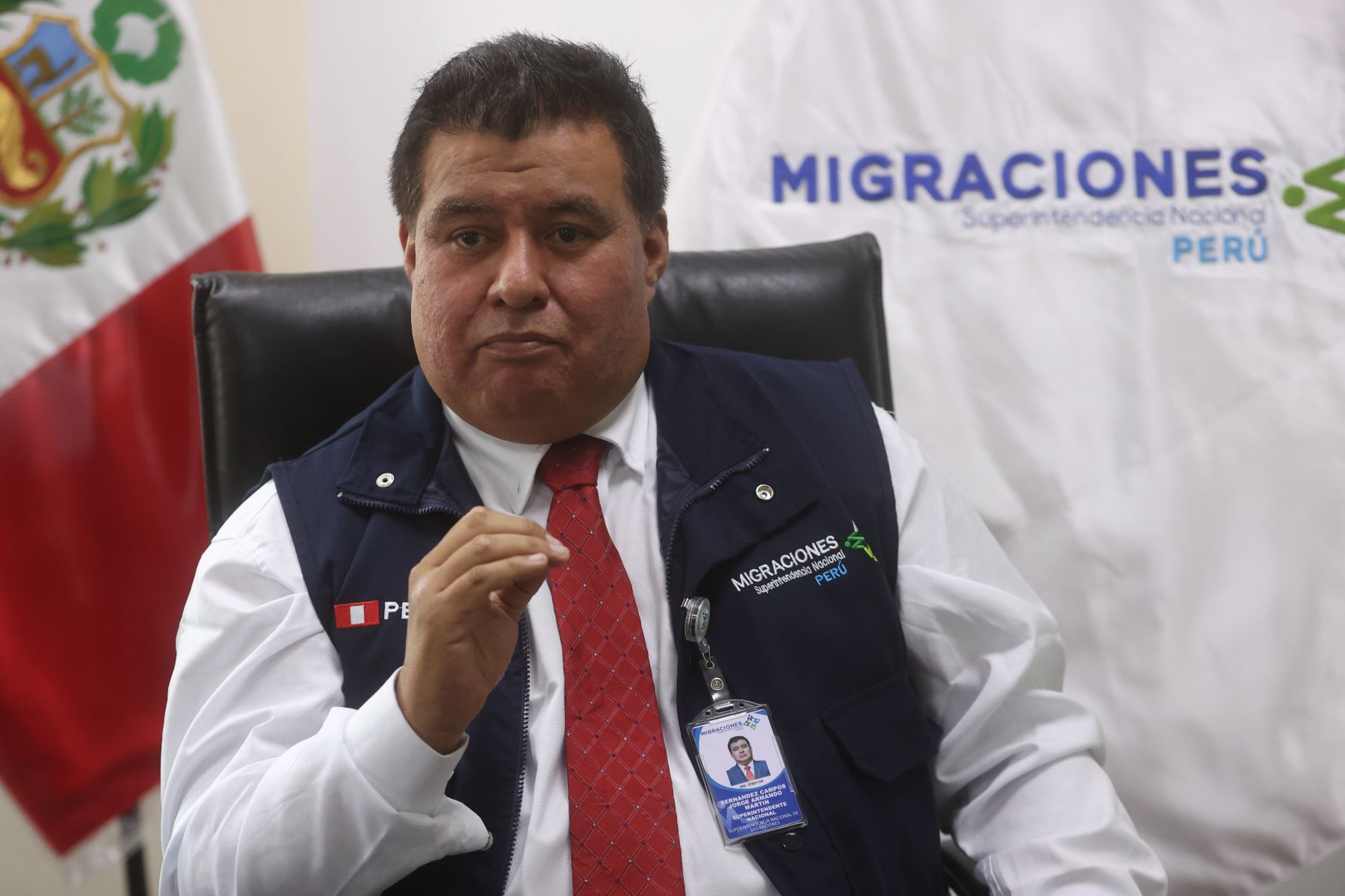 Jorge Fernández, superintendente nacional de Migraciones. | Foto: ANDINA/Vidal Tarqui