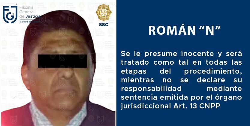 Román "N" fue detenido luego de que se informara la muerte de un hombre en la alcaldía Cuauhtémoc
(Foto: FGJCDMX)