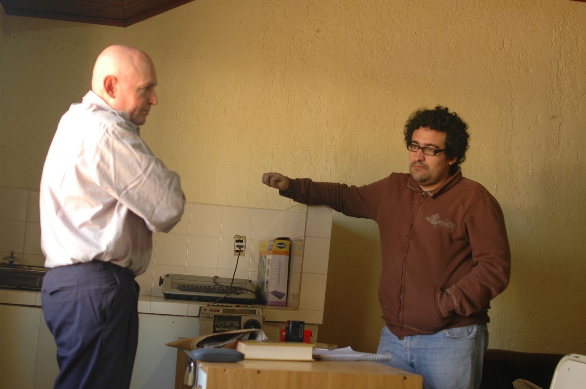 Robledo Puch, con Rodolfo Palacios, cuando el autor de esta nota lo entrevistó hace 12 años en Sierra Chica