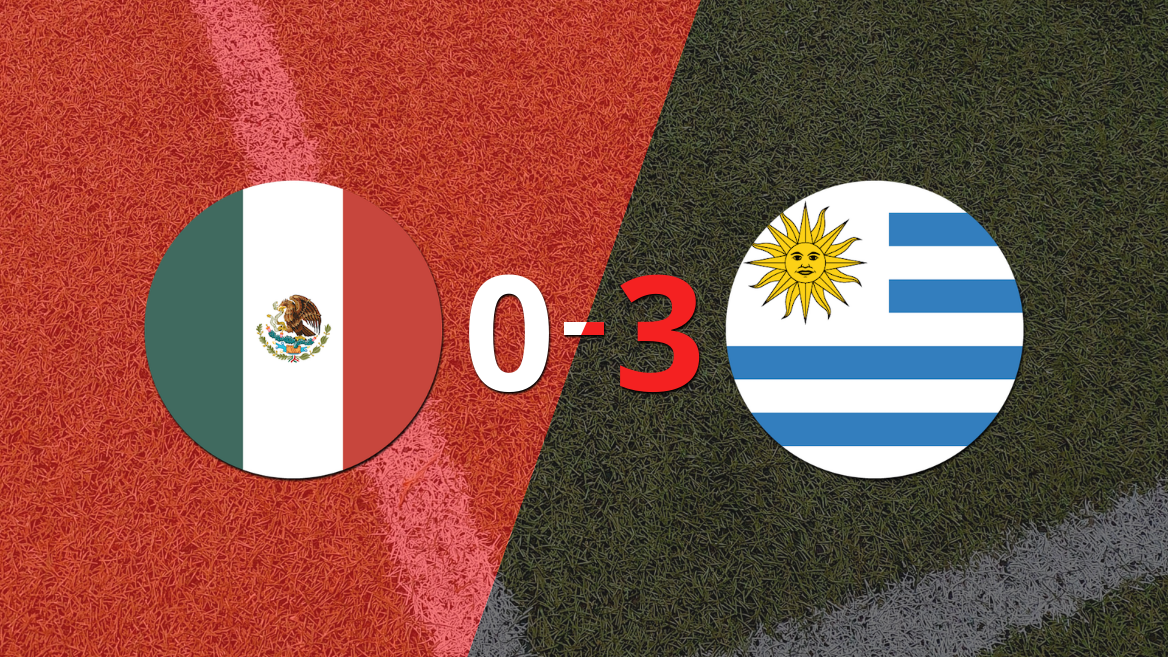 Edinson Cavani impulsó la victoria de Uruguay frente a México con dos goles