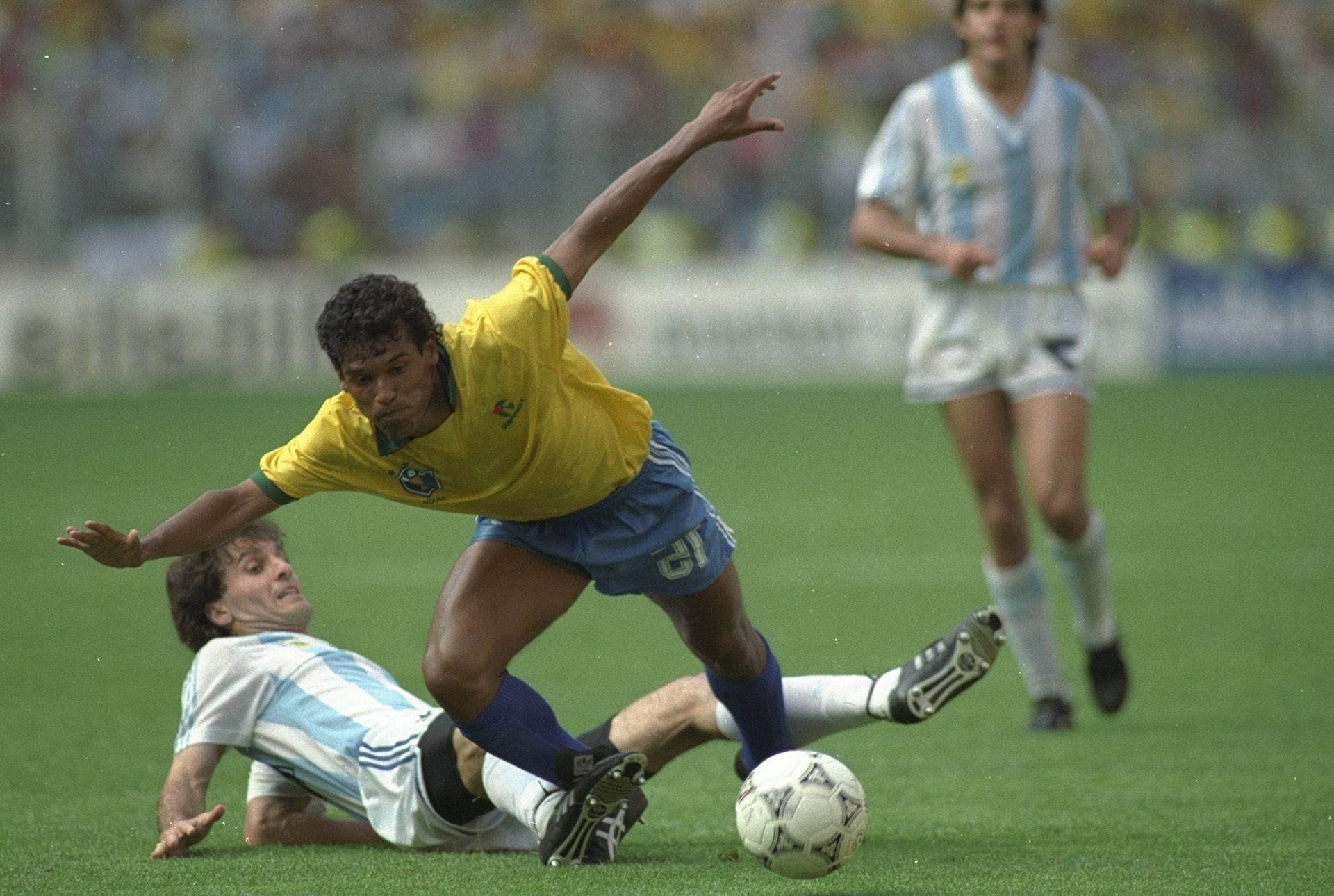 Con la selección de Brasil, Careca jugó los Mundiales de 1986 y 1990 (Allsport UK /Allsport)