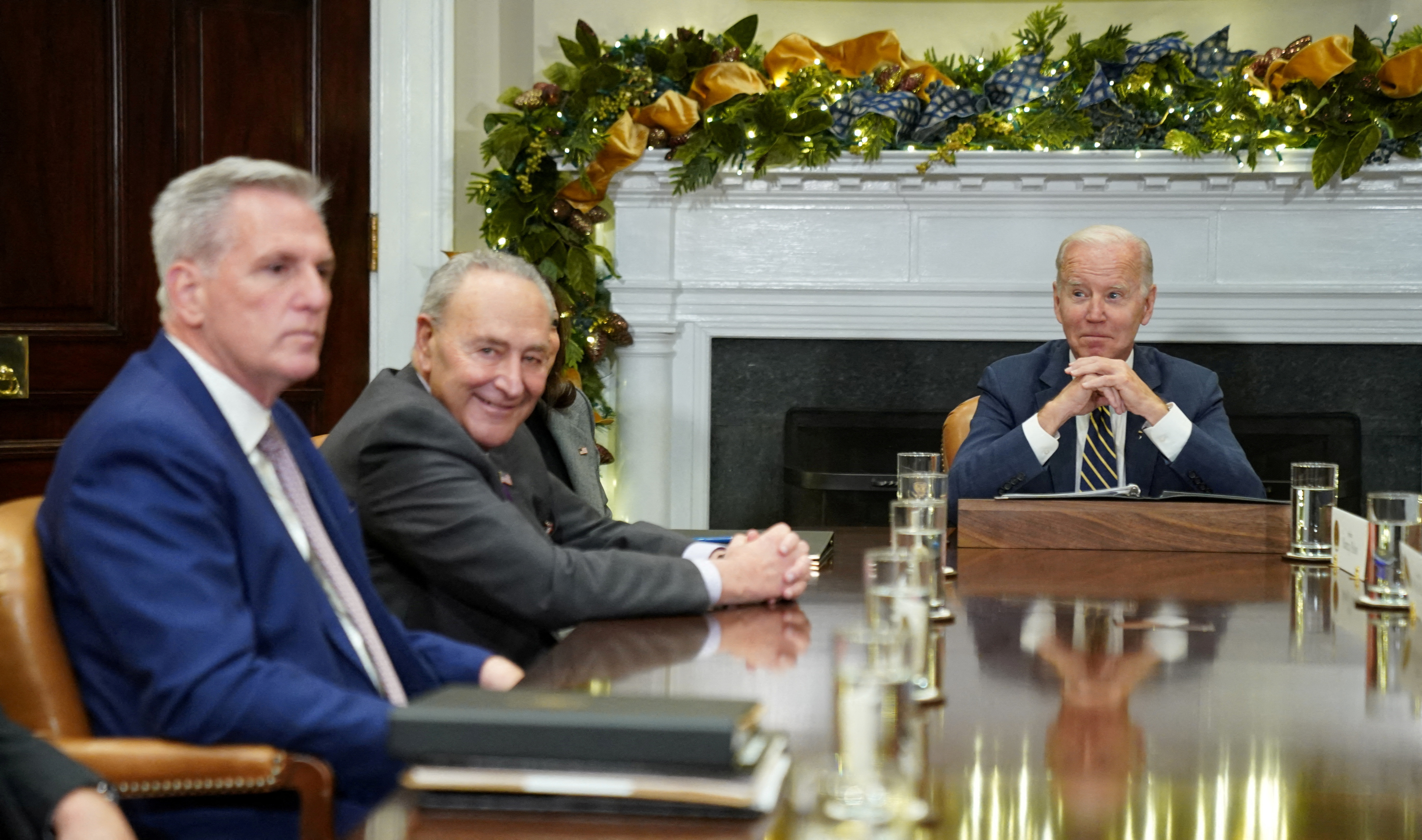 La reunión entre Biden y la Cámara de Representantes para suspender el techo de deuda de EEUU culminó sin acuerdo. (REUTERS)