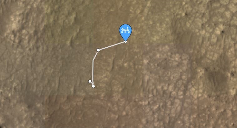Una nueva herramienta en la web de la misión del rover Perseverance de la NASA en Marte permite conocer el itinerario en cada etapa que recorre en el cráter Jezero. NASA
