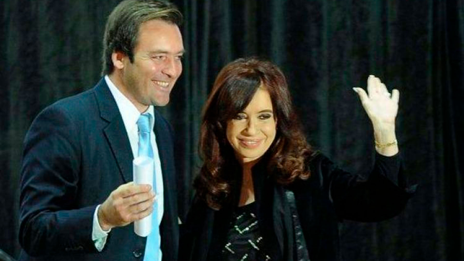 Martín Soria, designado ministro de Justicia, junto a Cristina Fernández de Kirchner