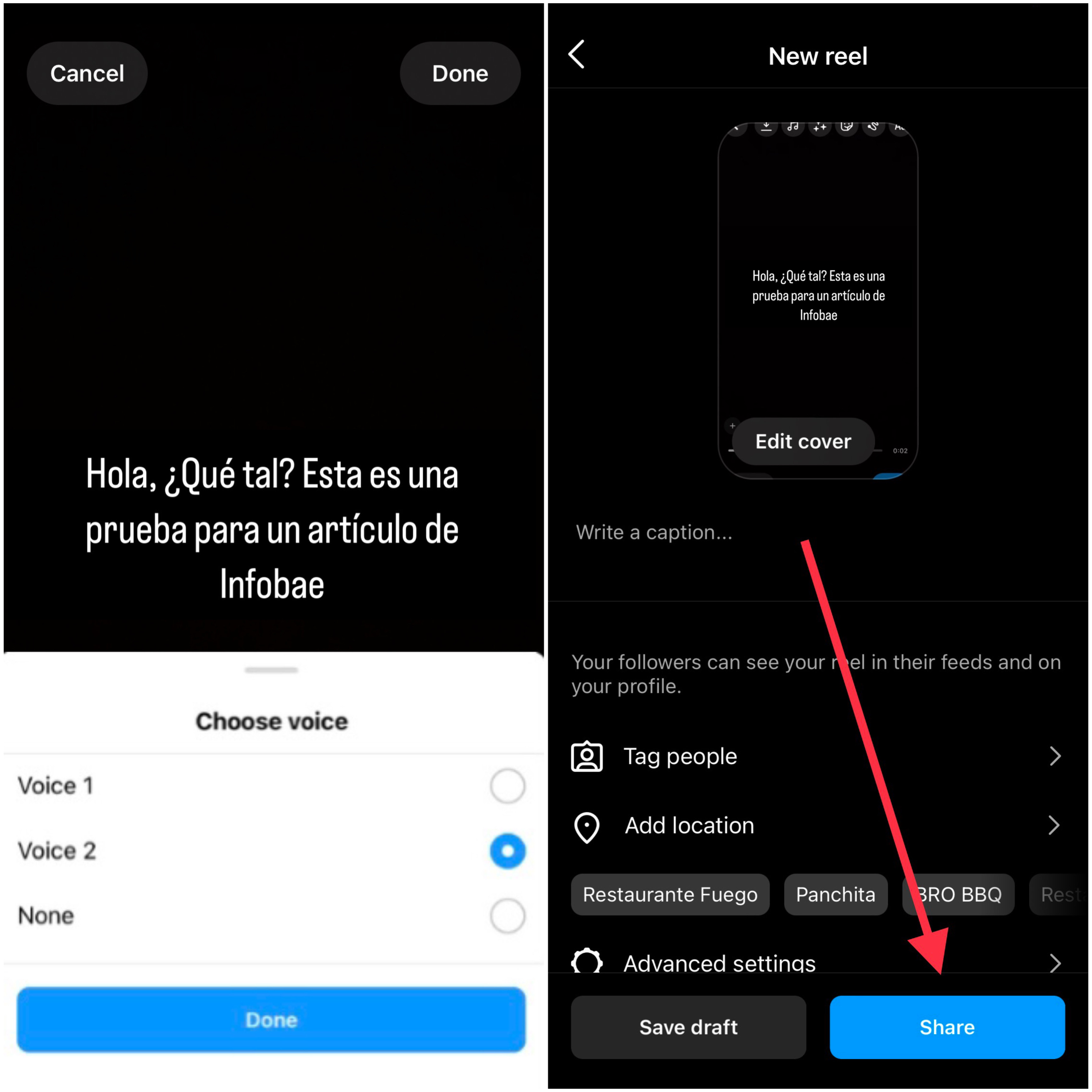 Activar el texto a voz en Instagram. (foto: Composición/Jose Arana)
