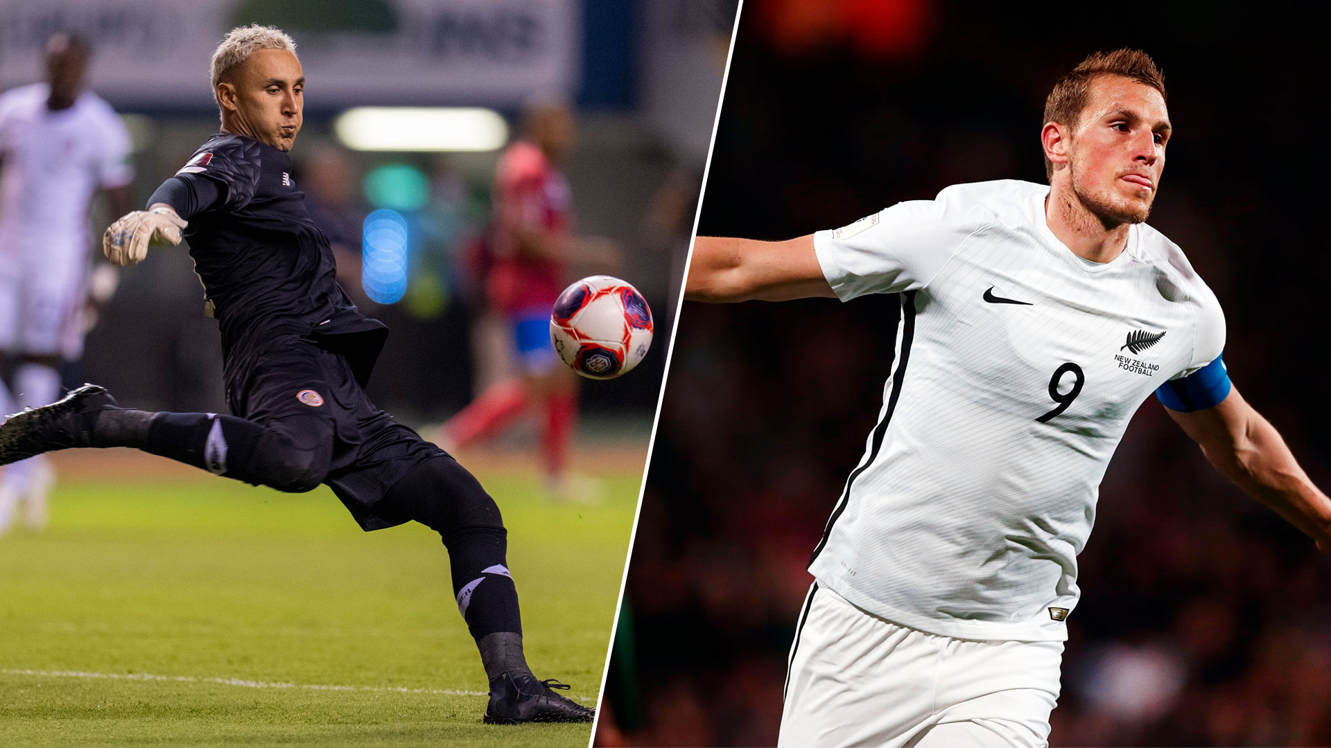 Keylor Navas y Chris Wood, los símbolos de Costa Rica y Nueva Zelanda que disputarán el último boleto al Mundial de Qatar (Foto: Gettyimages)