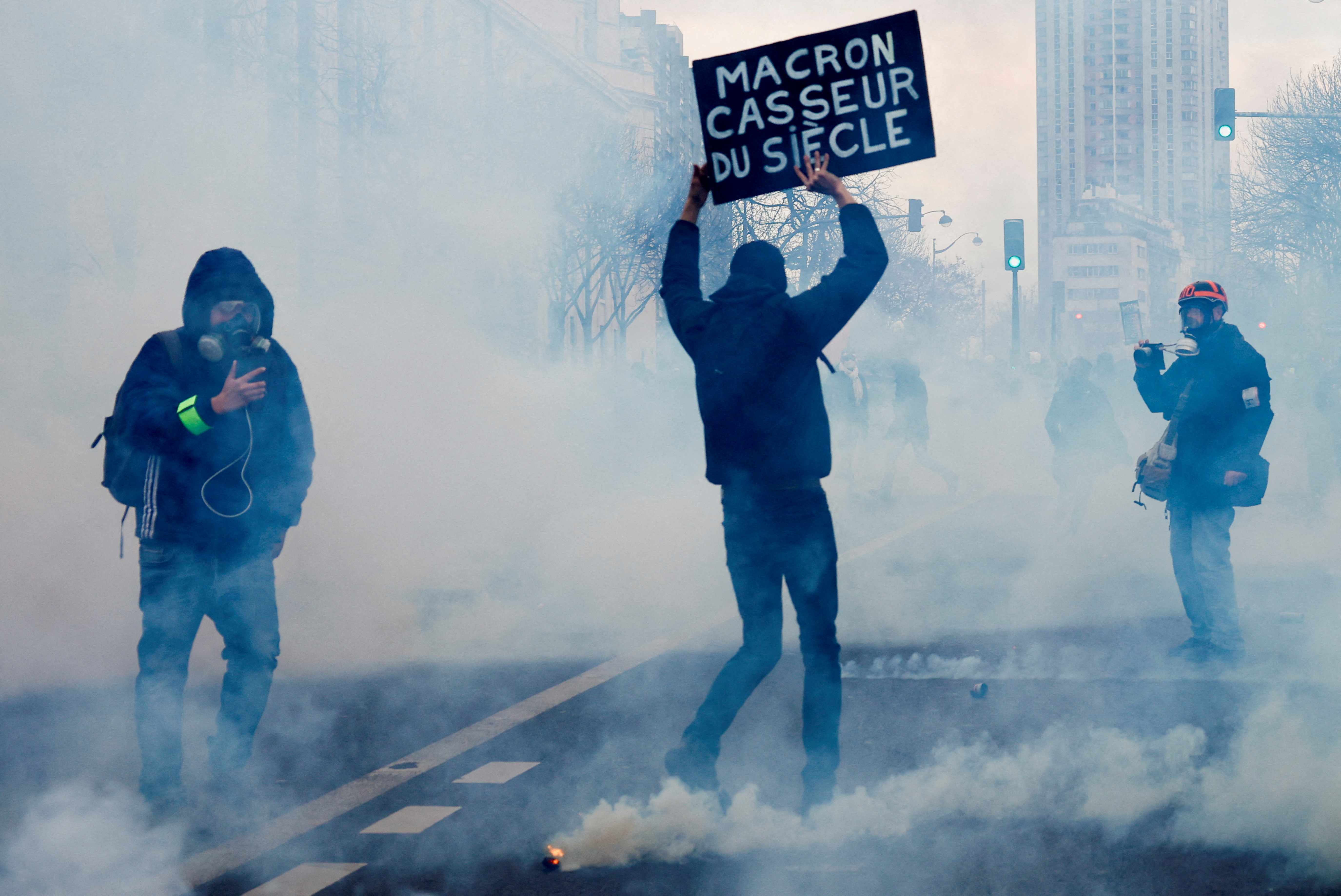 Manifestantes en París (Reuters)