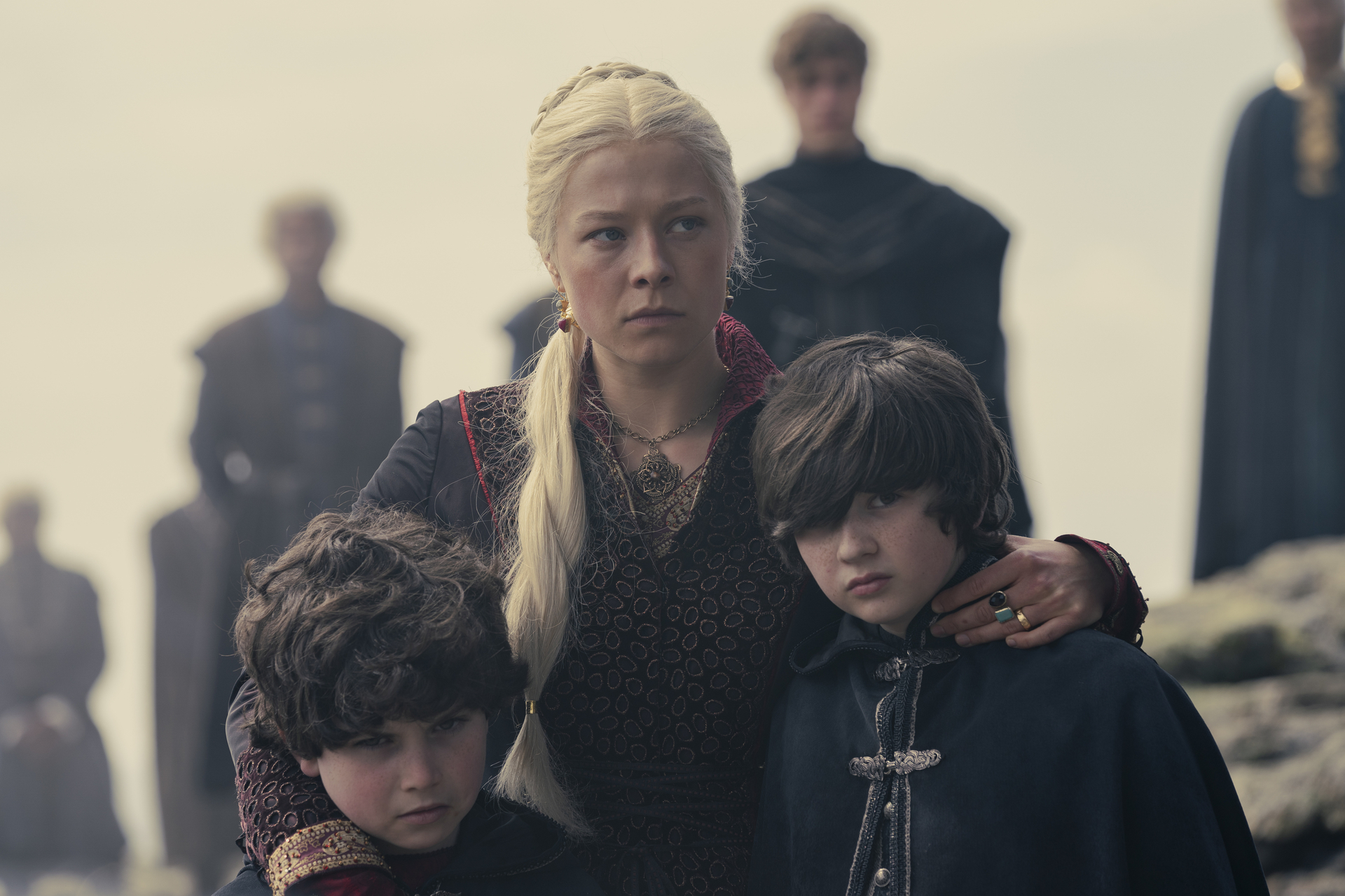 Rhaenyra fears her children's legitimacy will be exposed.  (HBO Max)