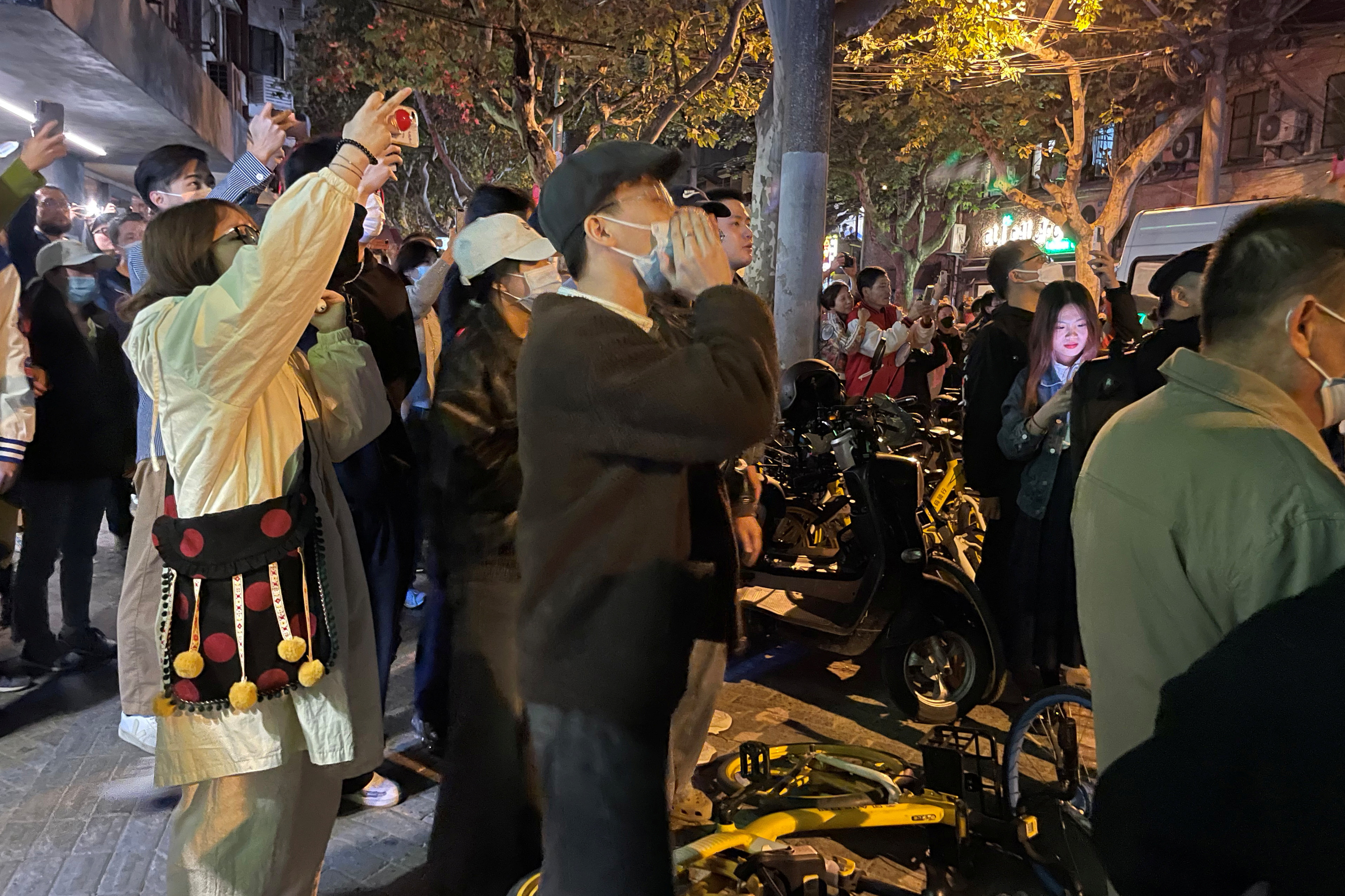 La protesta en Shanghai (REUTERS/Casey Hall)