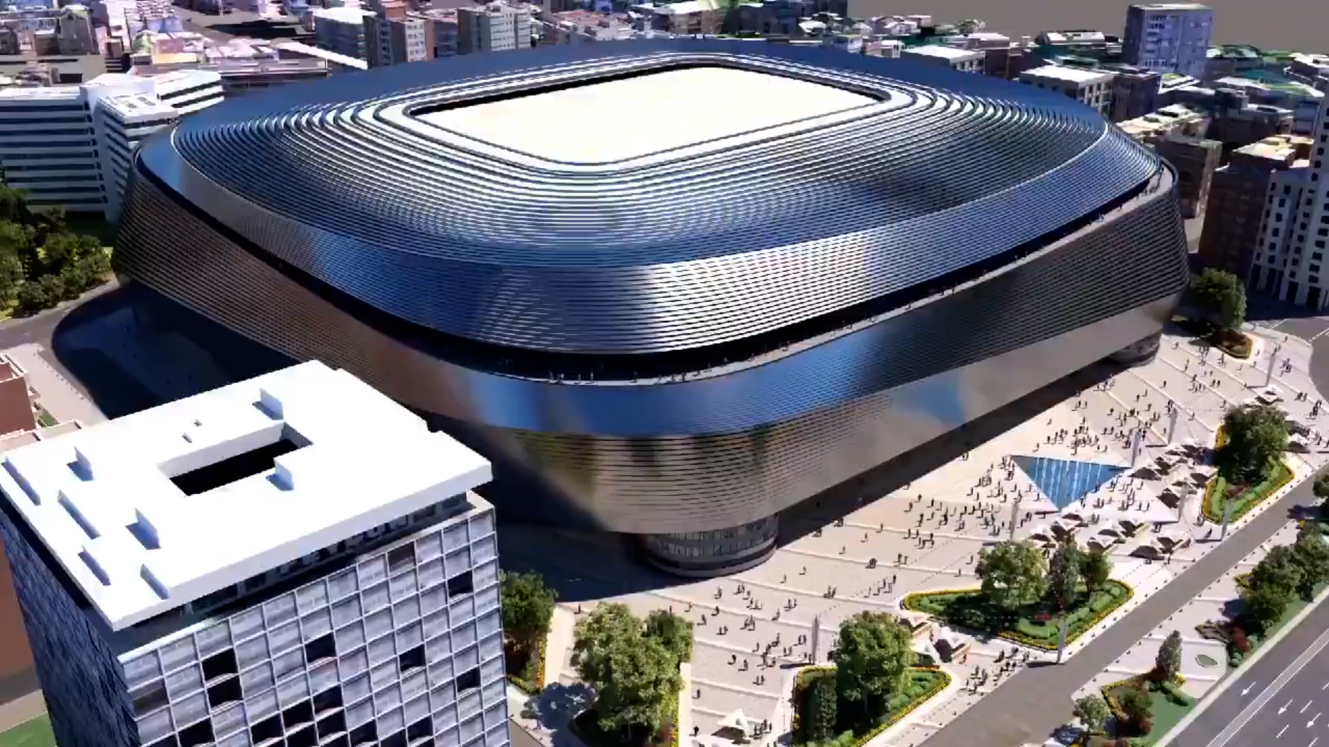 Simulación 3D del nuevo Santiago Bernabéu
