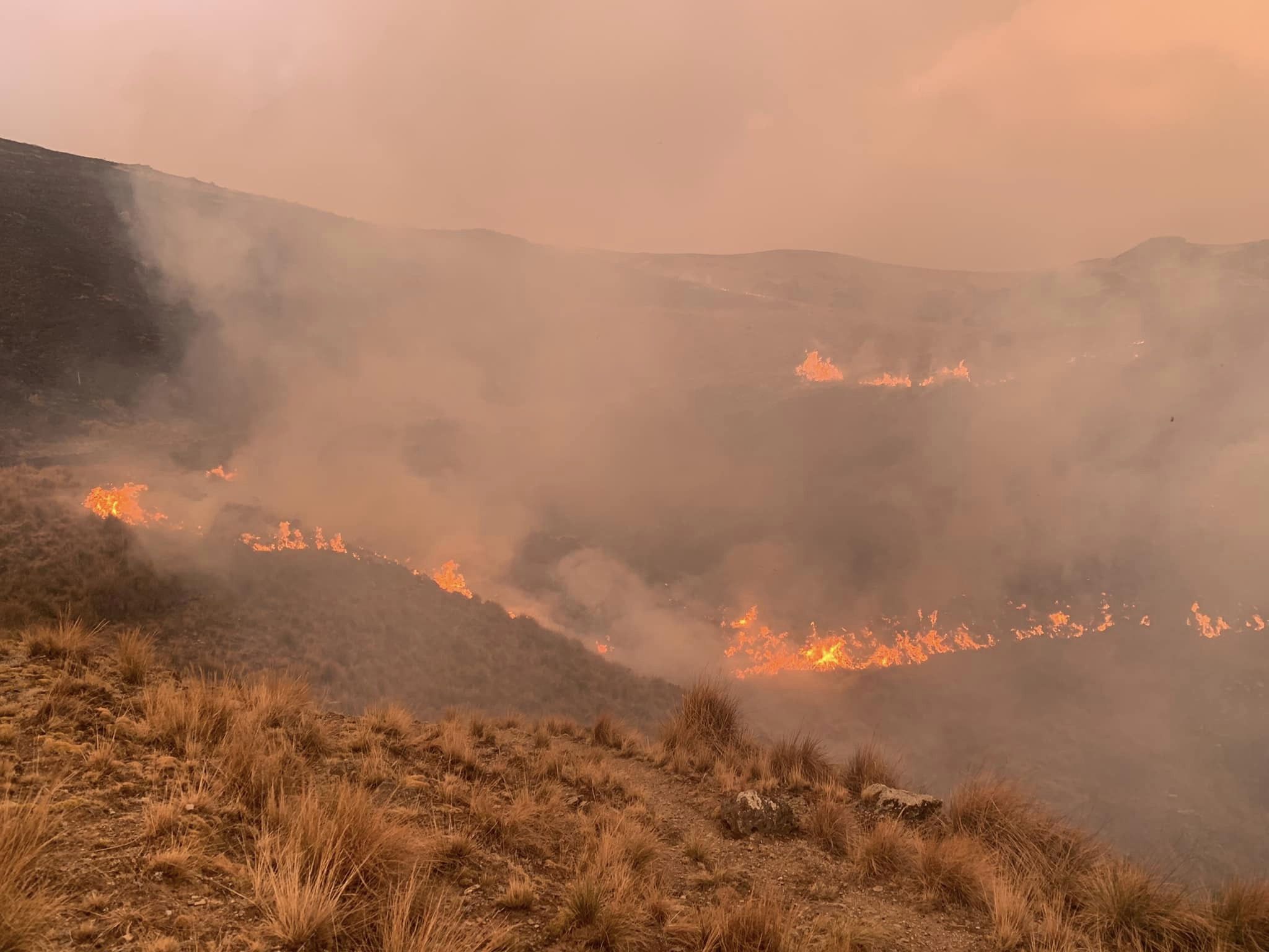 Incendio forestal en Huancayo