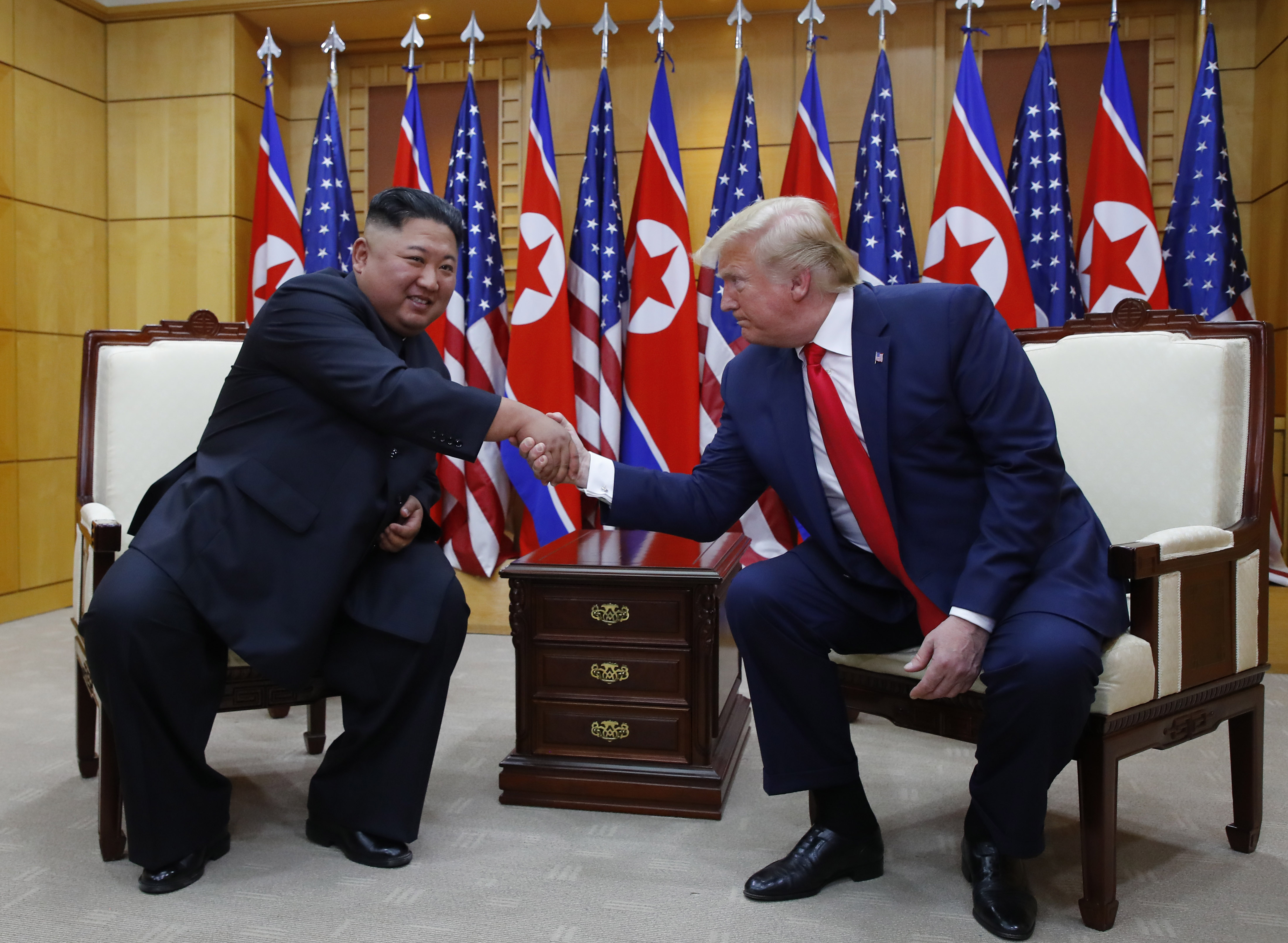 El dictador de Corea del Norte, Kim Jong-un y el ex presidente de EEUU, Donald Trump