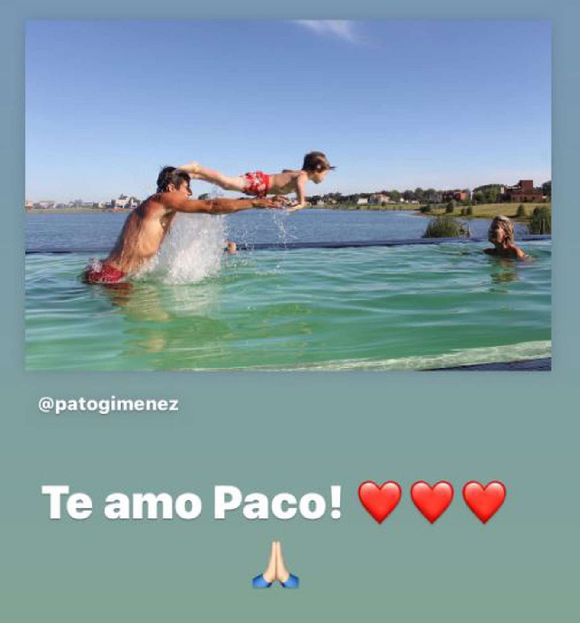 Message from Patricio Giménez to his nephew Paco (Instagram)