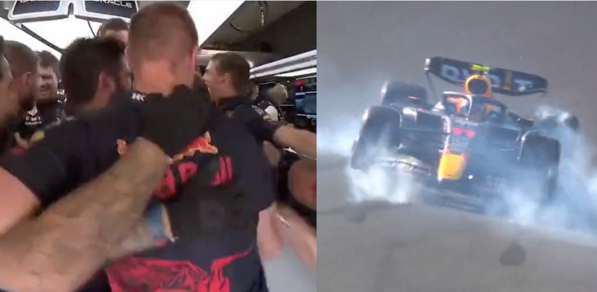 Tundieron a Red Bull por celebrar tras el accidente de Checo Pérez en Países Bajos (Foto: F1TV)