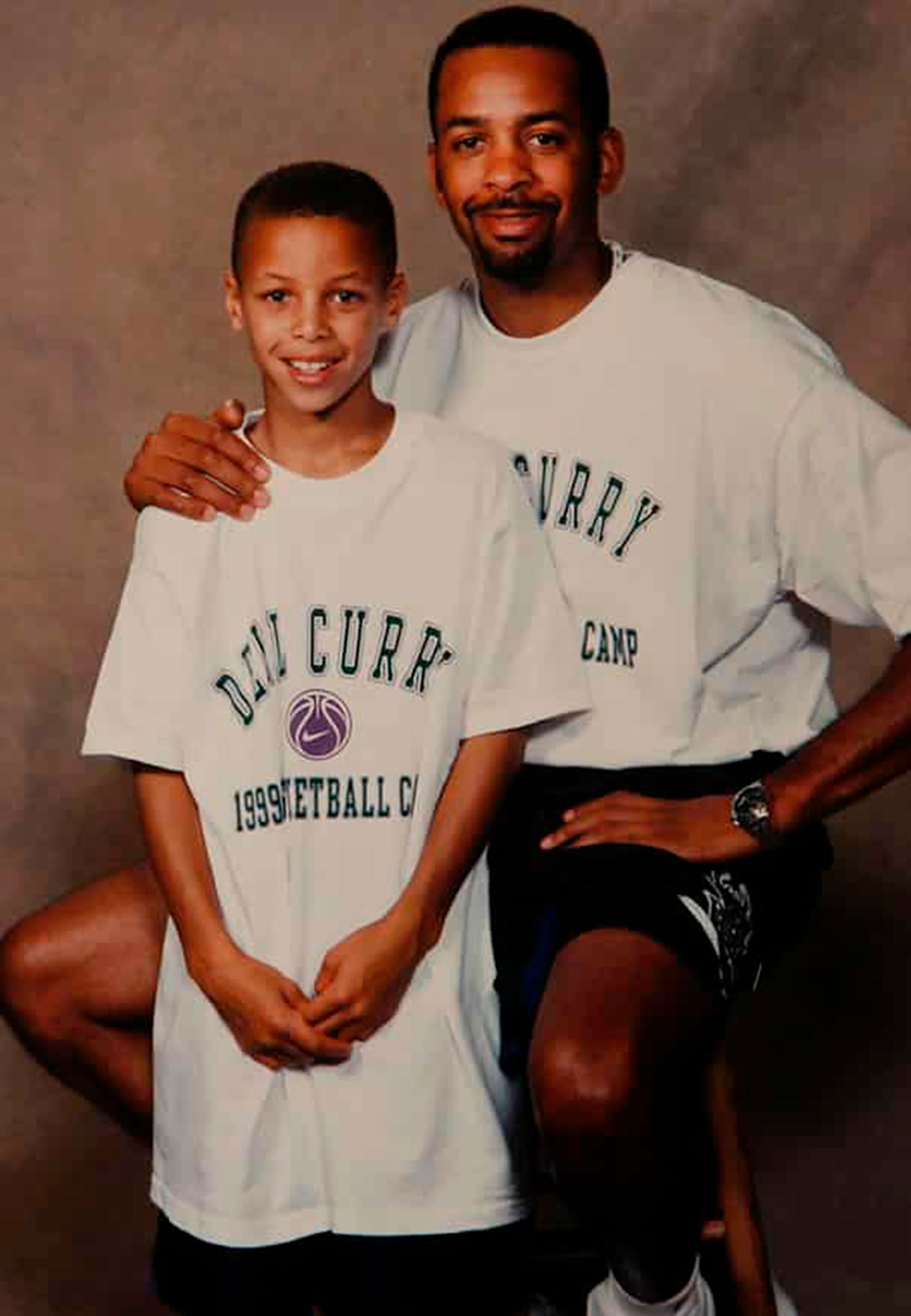 Steph Curry y su padre Dell, quien también fue jugador de la NBA