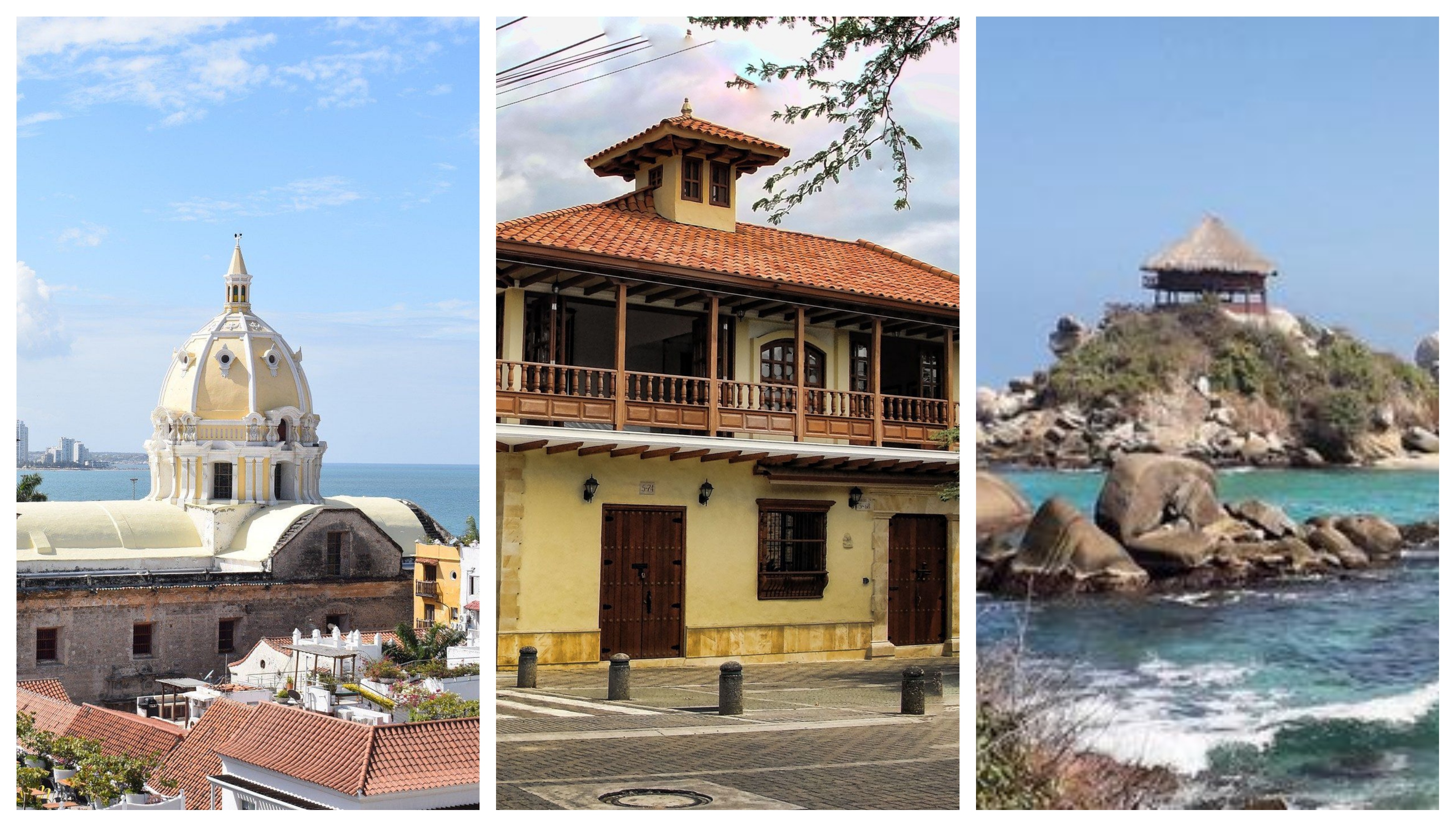 Cartagena, Anapoima y Santa Marta, entre los destinos preferidos por los colombianos para viajar a finales de 2022. Fotos: archivo particular y Parques Naturales